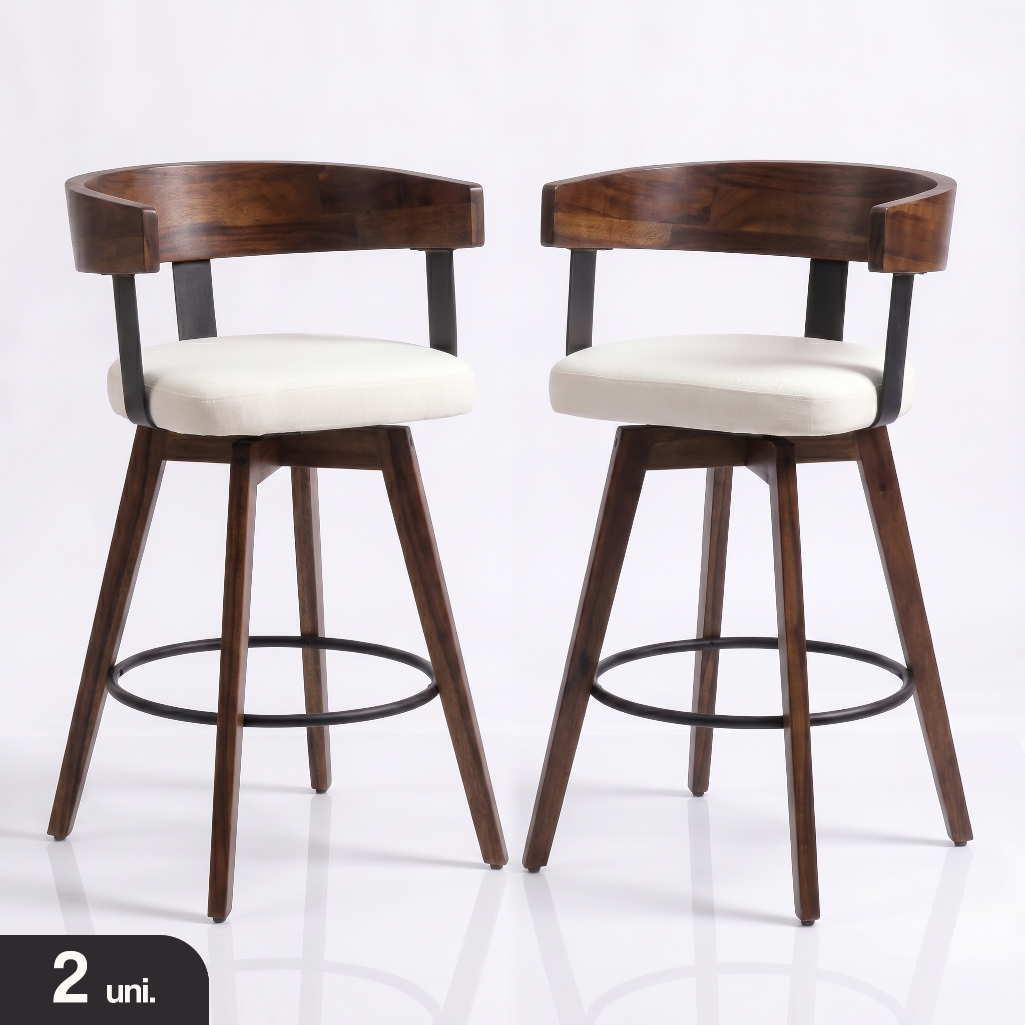 Banquetas Giratórias Mid-Century