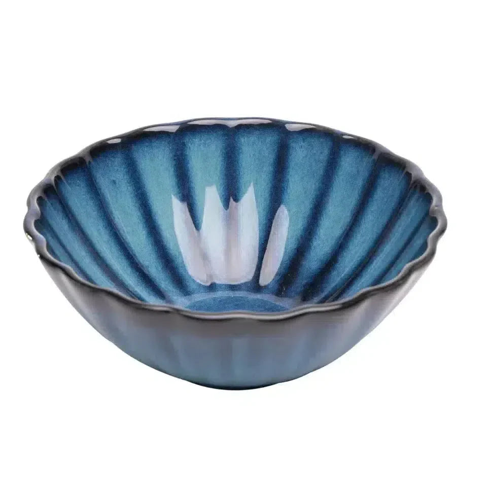 Aparelho de Jantar Cerâmica Scallop Azul 24 peças Wolff