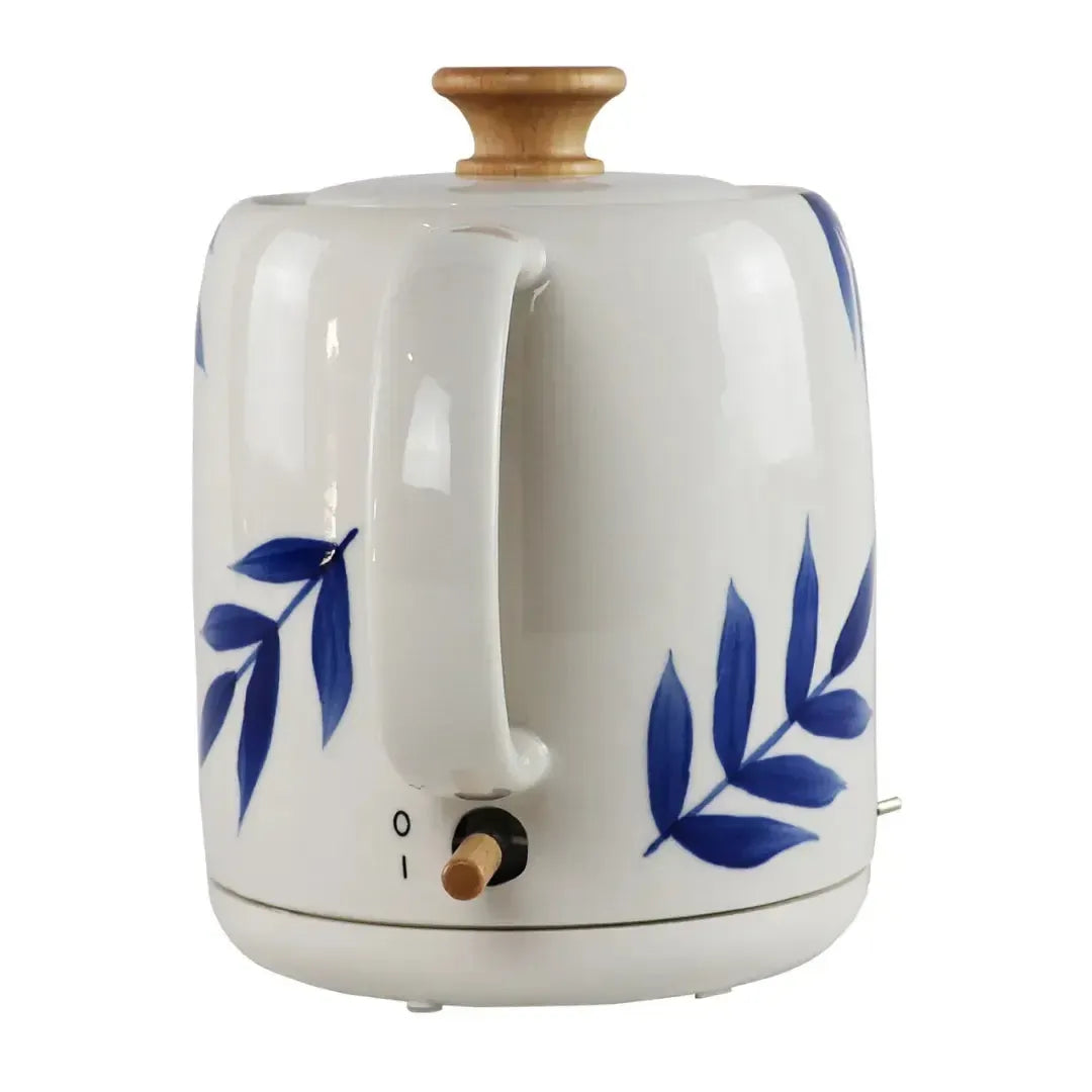 Chaleira Elétrica Porcelana Elegance Branca / Azul 1L 220V Tuut