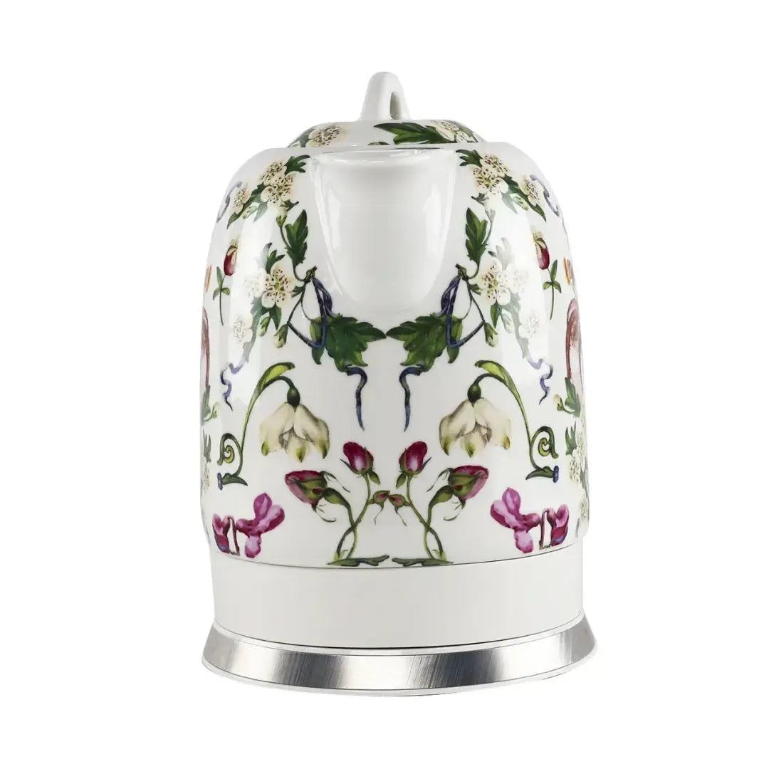 Chaleira Elétrica Porcelana Elegance Branca Floral 1,5L 127V Tuut