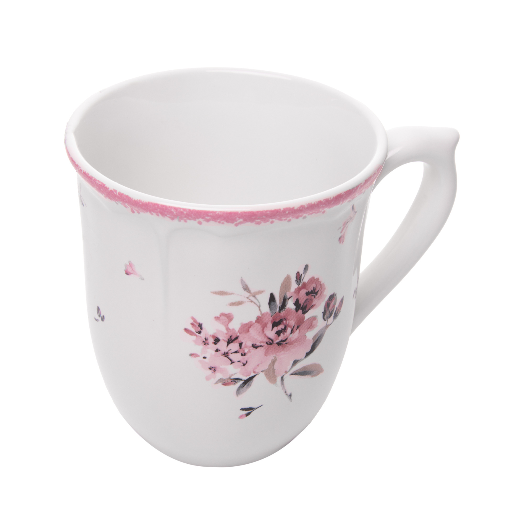 Conjunto 4 Canecas Cerâmica Florescer Rosa 330ml