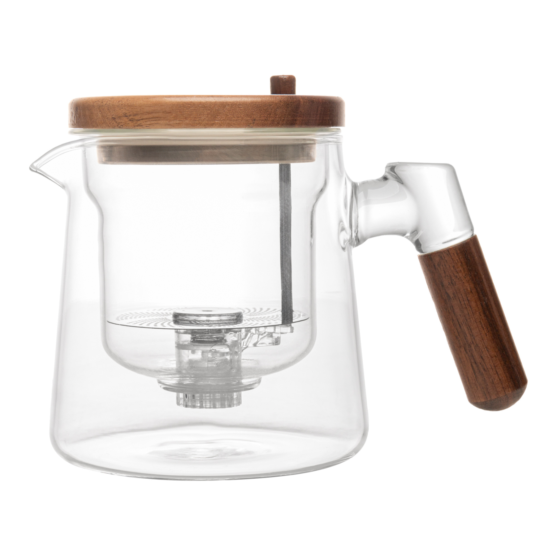Chaleira Vidro Borossilicato com Botão Infusor Automático 500ml