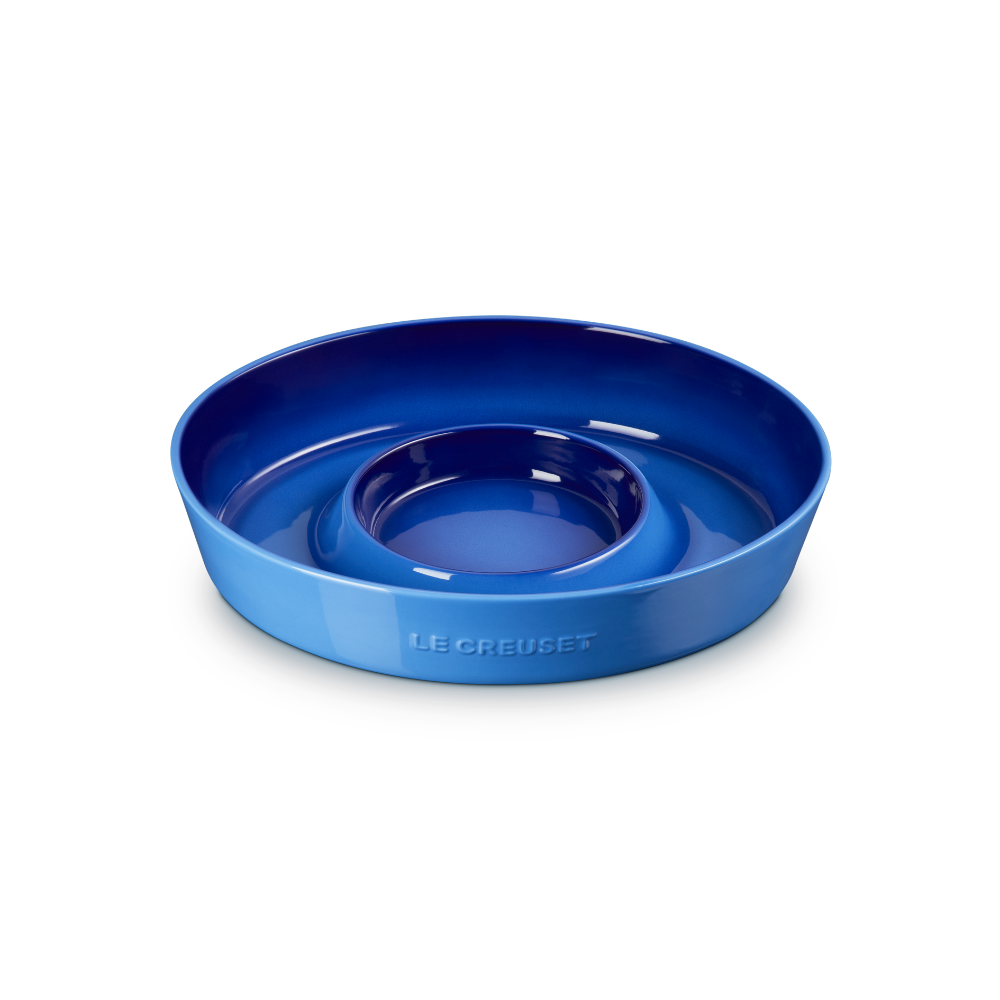 Prato para Aperitivo Cerâmica Signature 34cm Azure Le Creuset