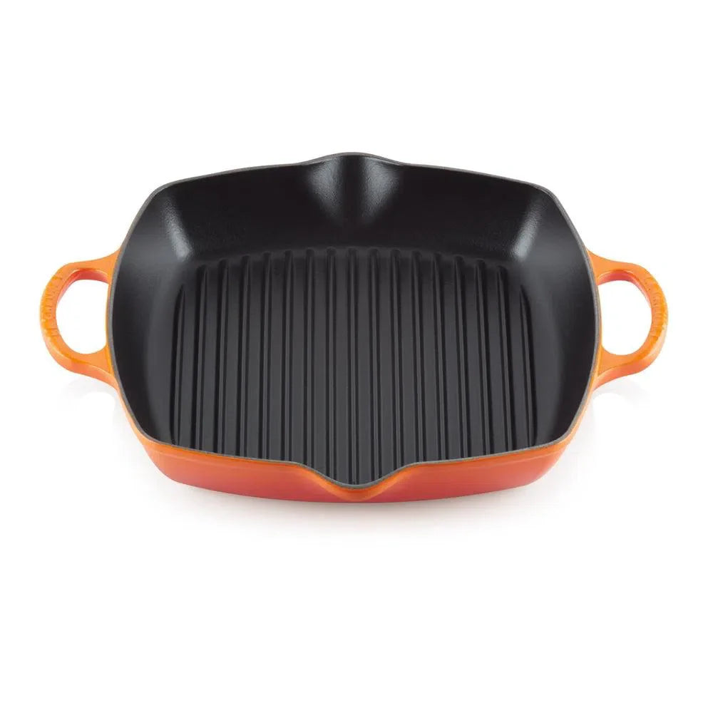 Grelha Quadrada Funda Signature Laranja 30cm Le Creuset