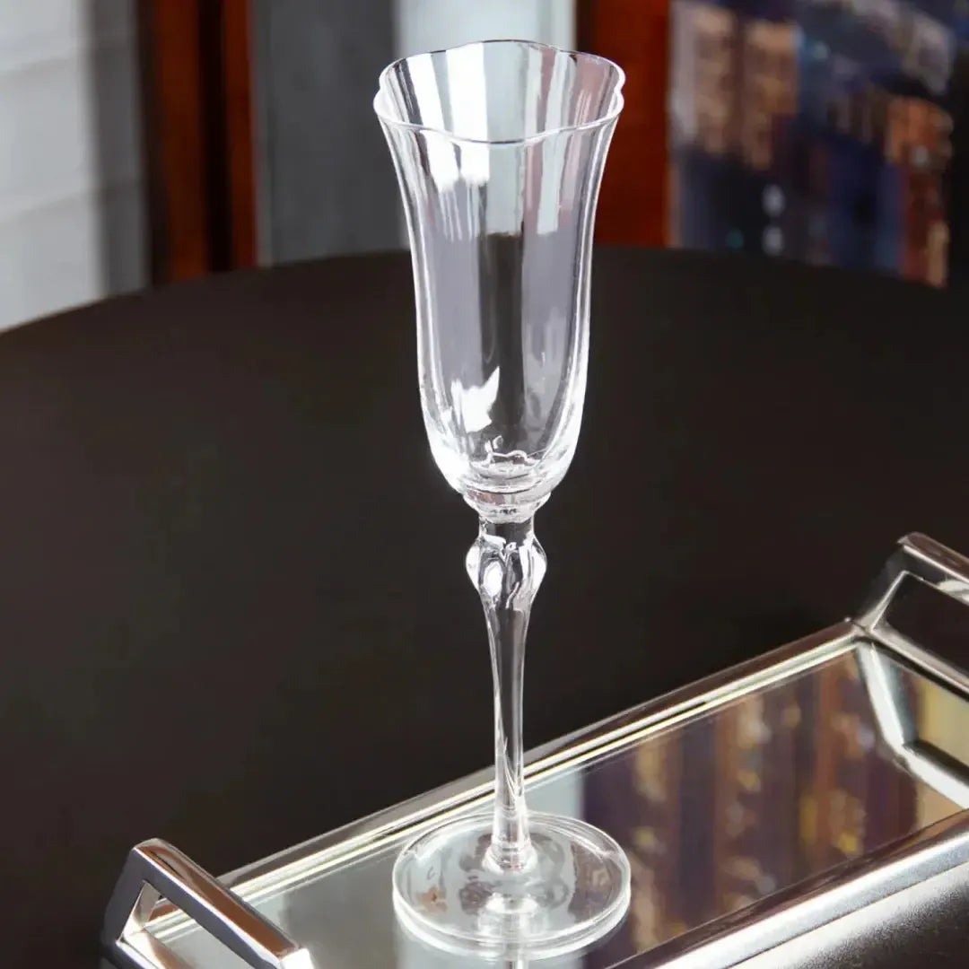 Jogo 2 Taças Champagne Vidro Lily 200ml Transparente Wolff