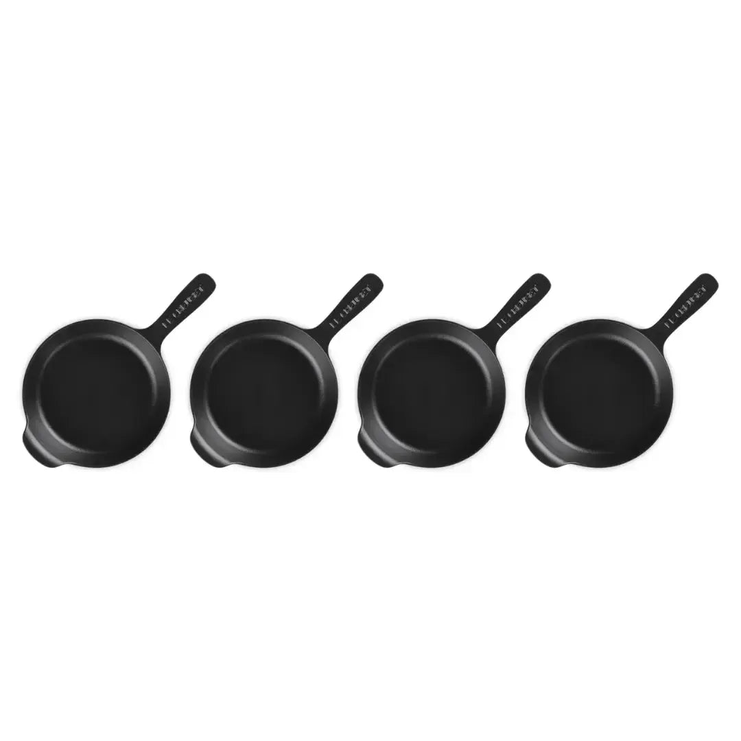 Kit 4 Mini Skillets Gourmand Matte Black 300ml 16cm Le Creuset