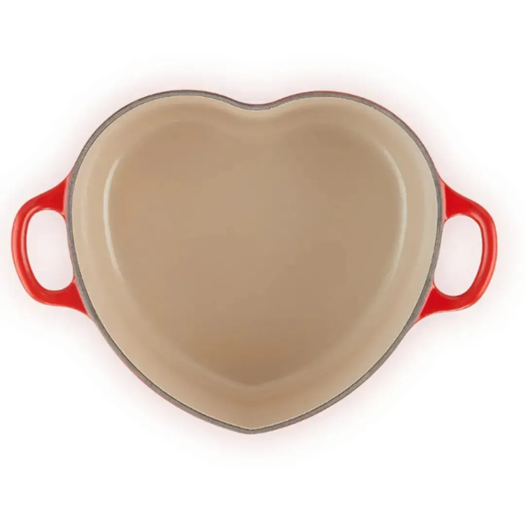 Panela Coração com Pegador Coração Inox Vermelha 20cm 1,9L Le Creuset