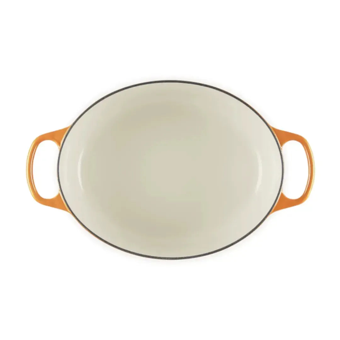Panela Le Creuset Oval Signature Flamme Dorée com Pegador Dourado 13,9L 40cm