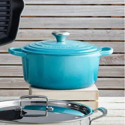 Panela Le Creuset Redonda Signature Azul Caribe 4,2L 24cm