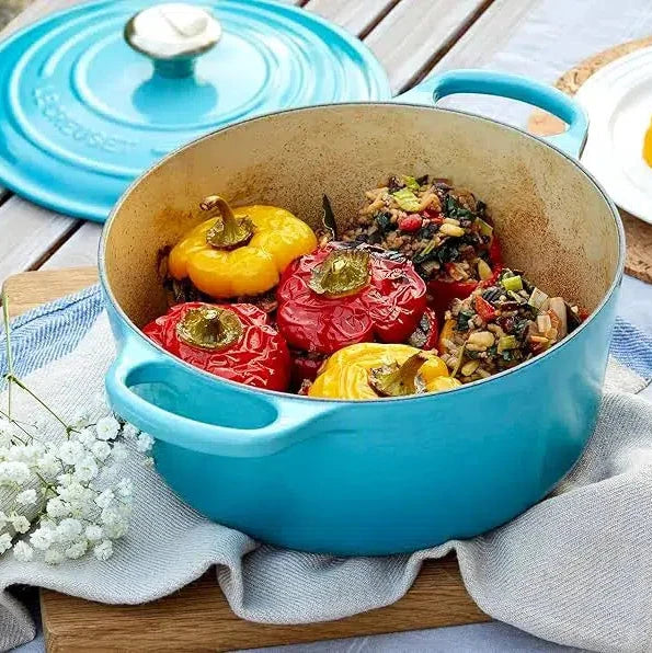 Panela Le Creuset Redonda Signature Azul Caribe 6,7L 28cm