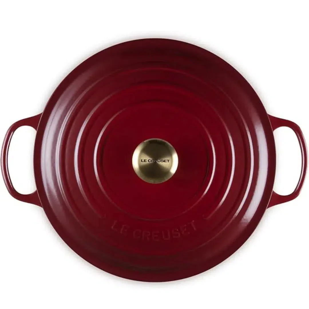Panela Le Creuset para Risotto Signature Rhone com Pegador Dourado 6,2L 30cm