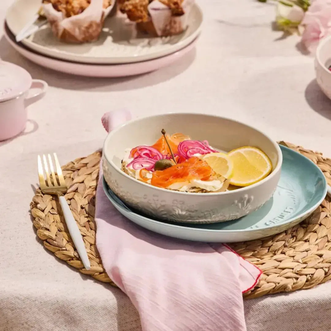 Prato Fundo Cerâmica 18cm Sphere Jardin Meringue Le Creuset