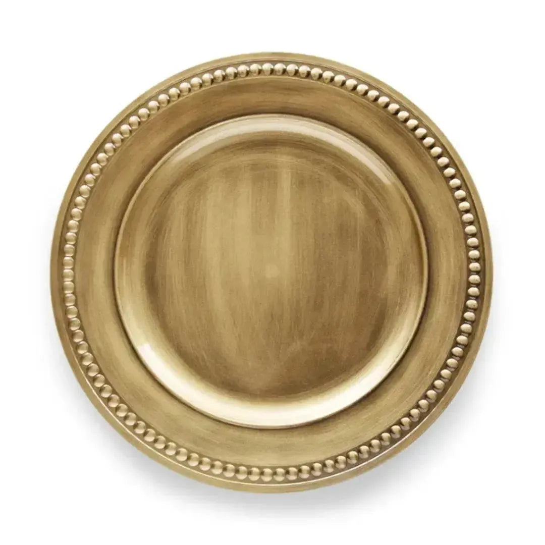 Sousplat Galles Dots Ouro 33cm