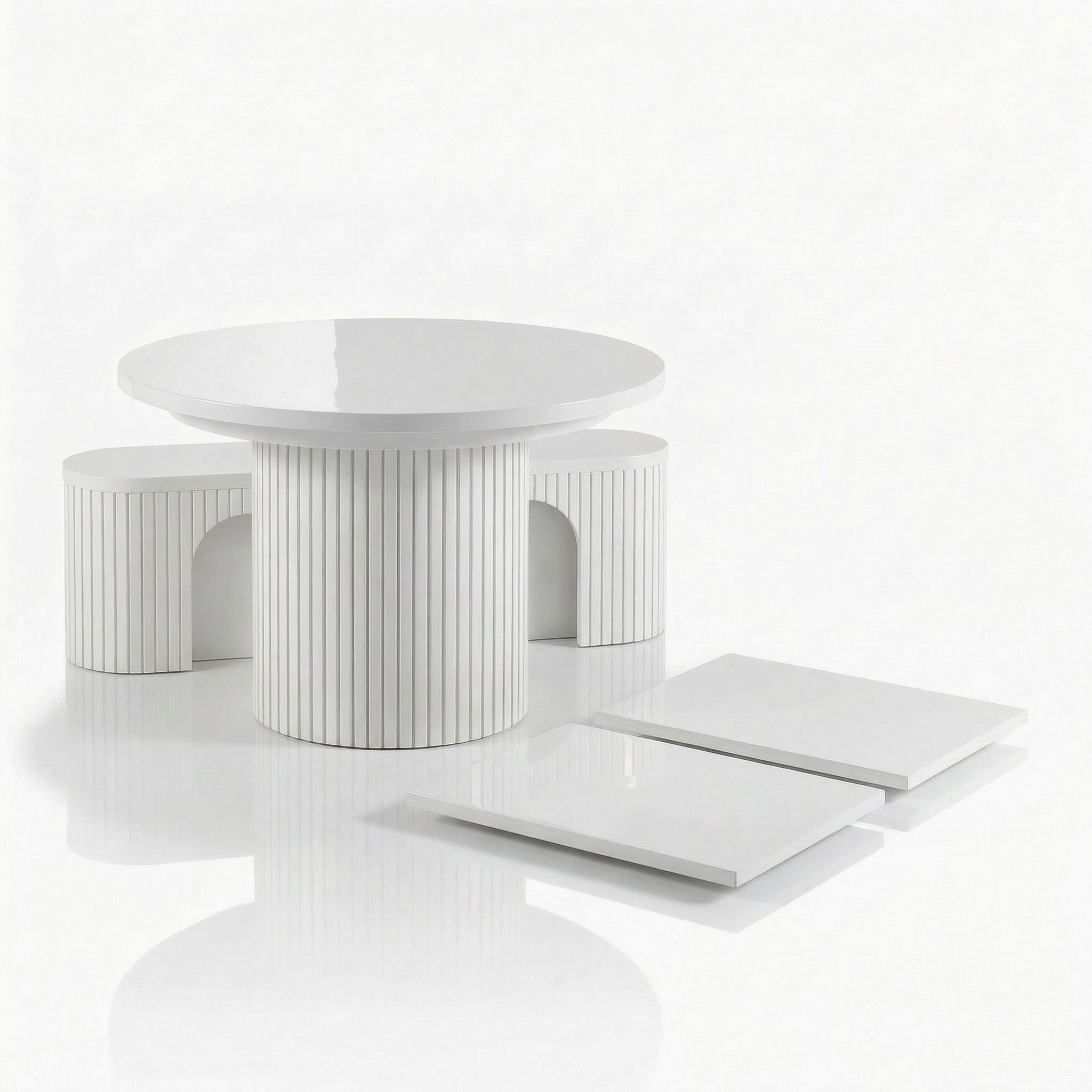 Mesa Expansível Oval Adapt em MDF
