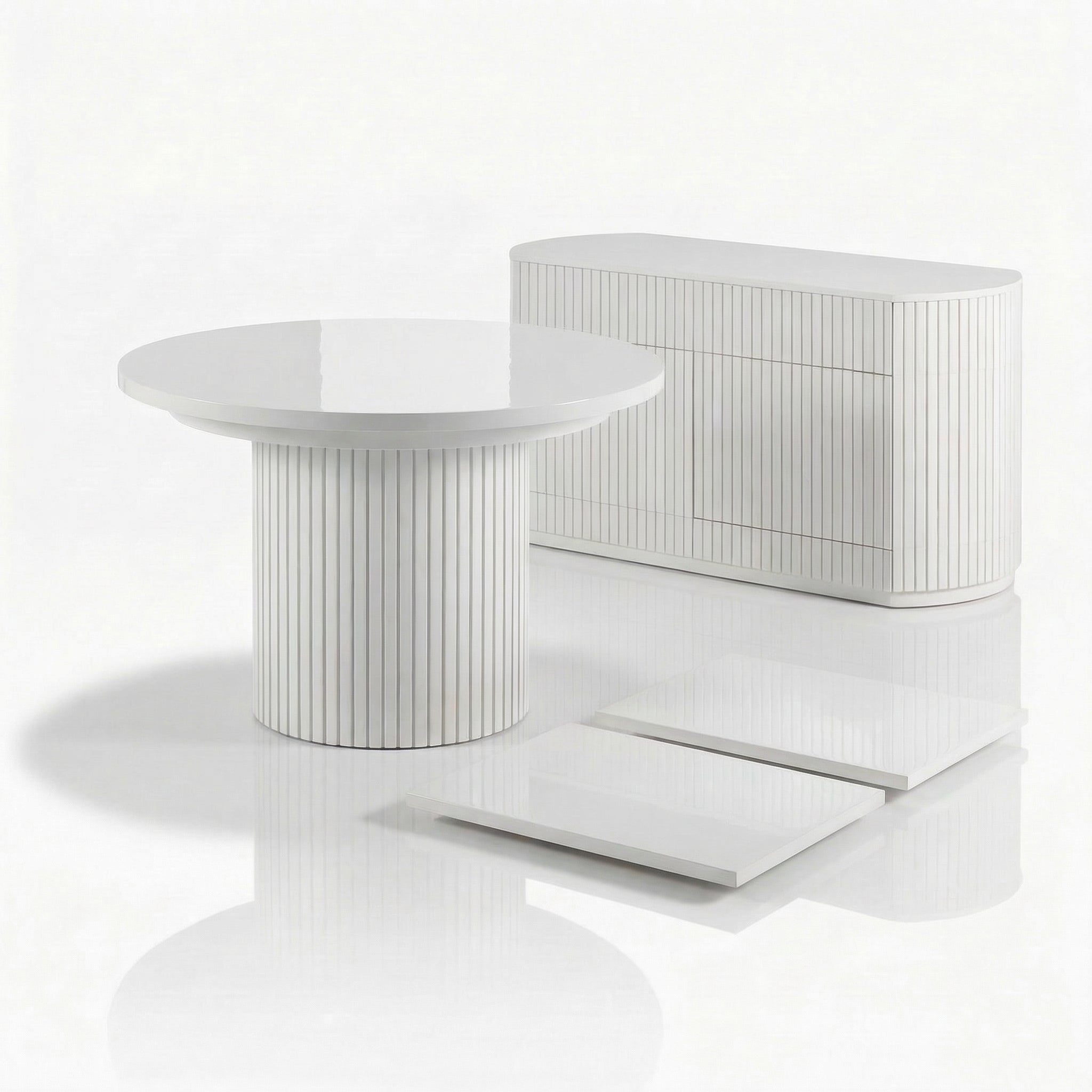 Mesa Expansível Oval Adapt em MDF