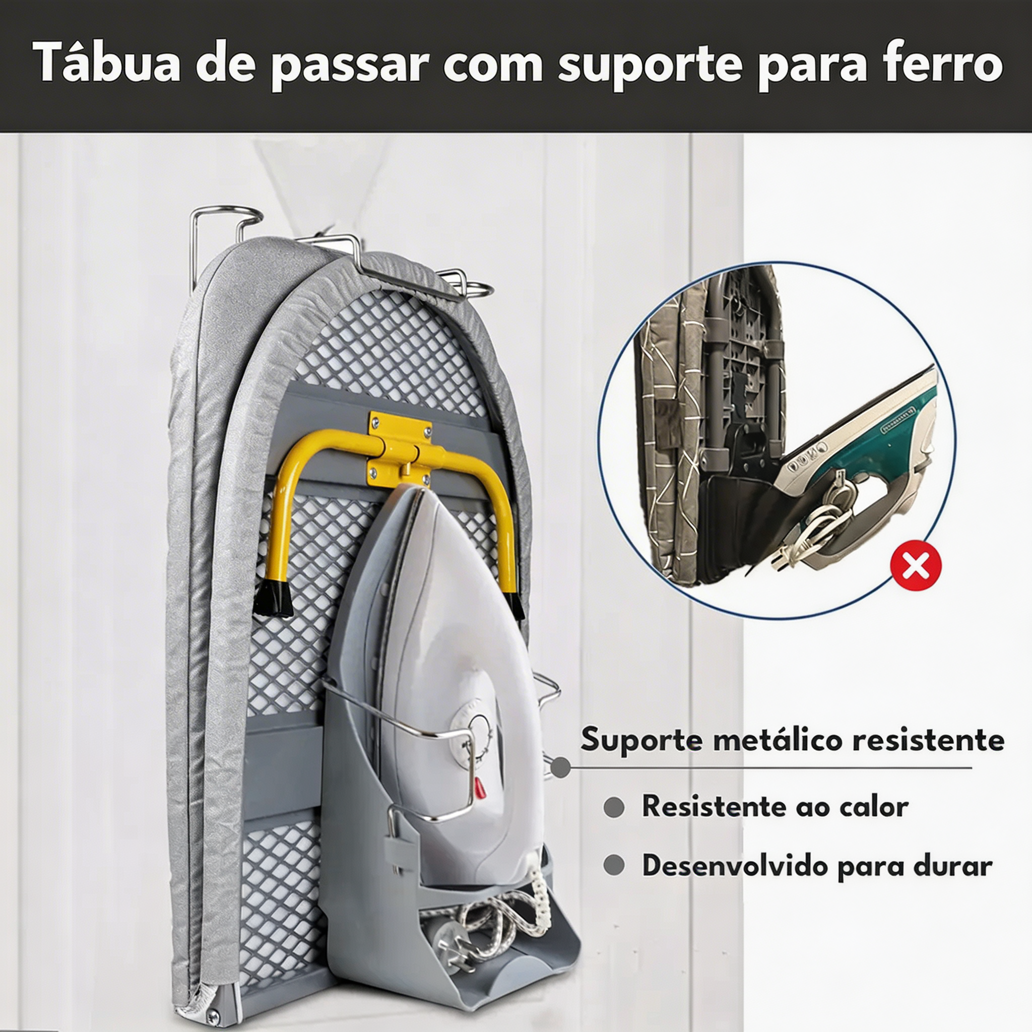 Tabua De Passar Portábua Dobrável e Portátil