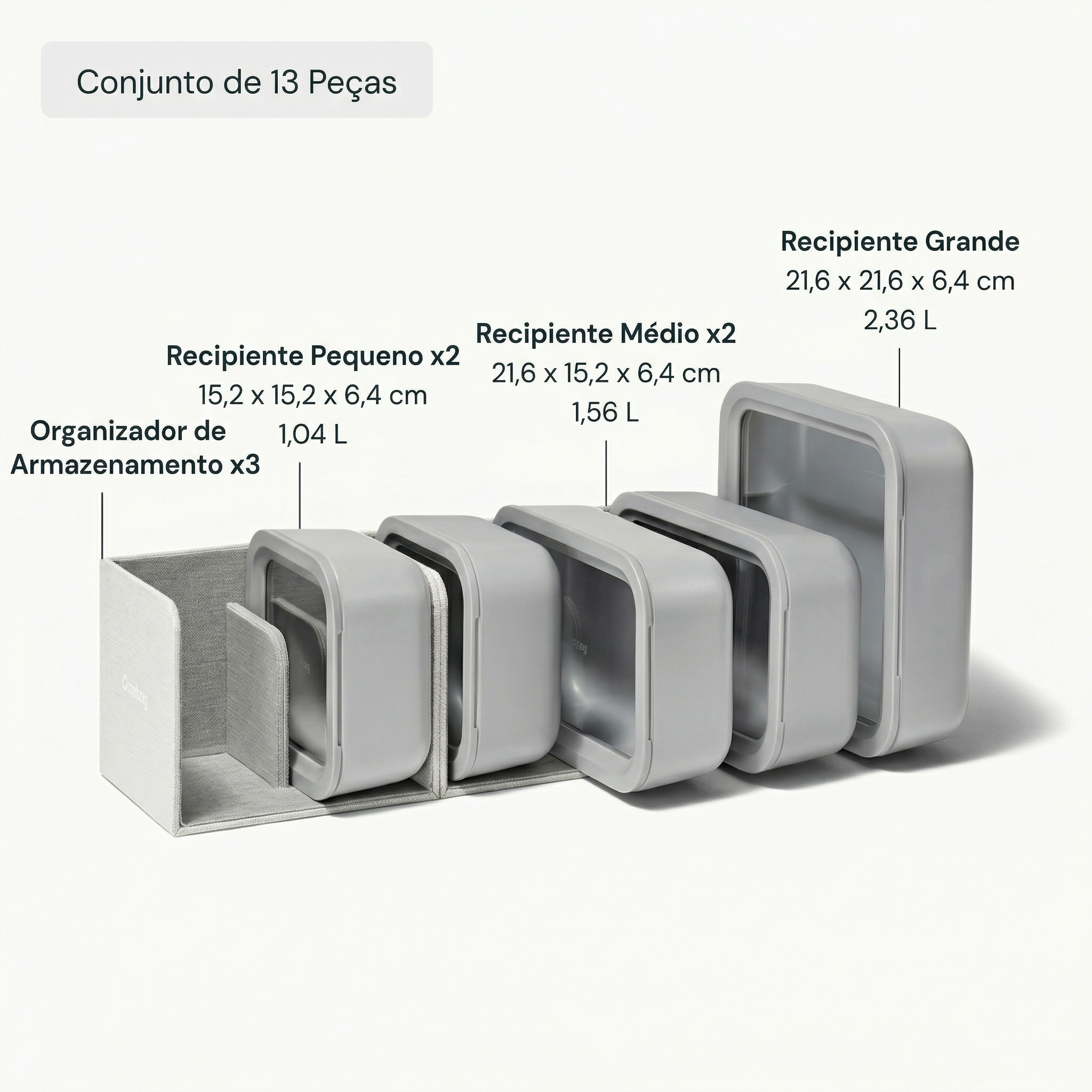 Conjunto de Potes de Armazenamento Air Release