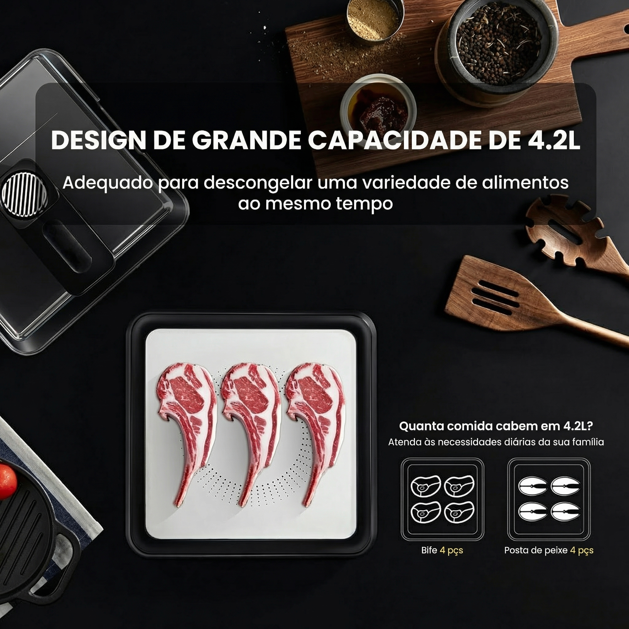 Cabine de Descongelamento Rápido+ | Bivolt, UV, Controle Térmico