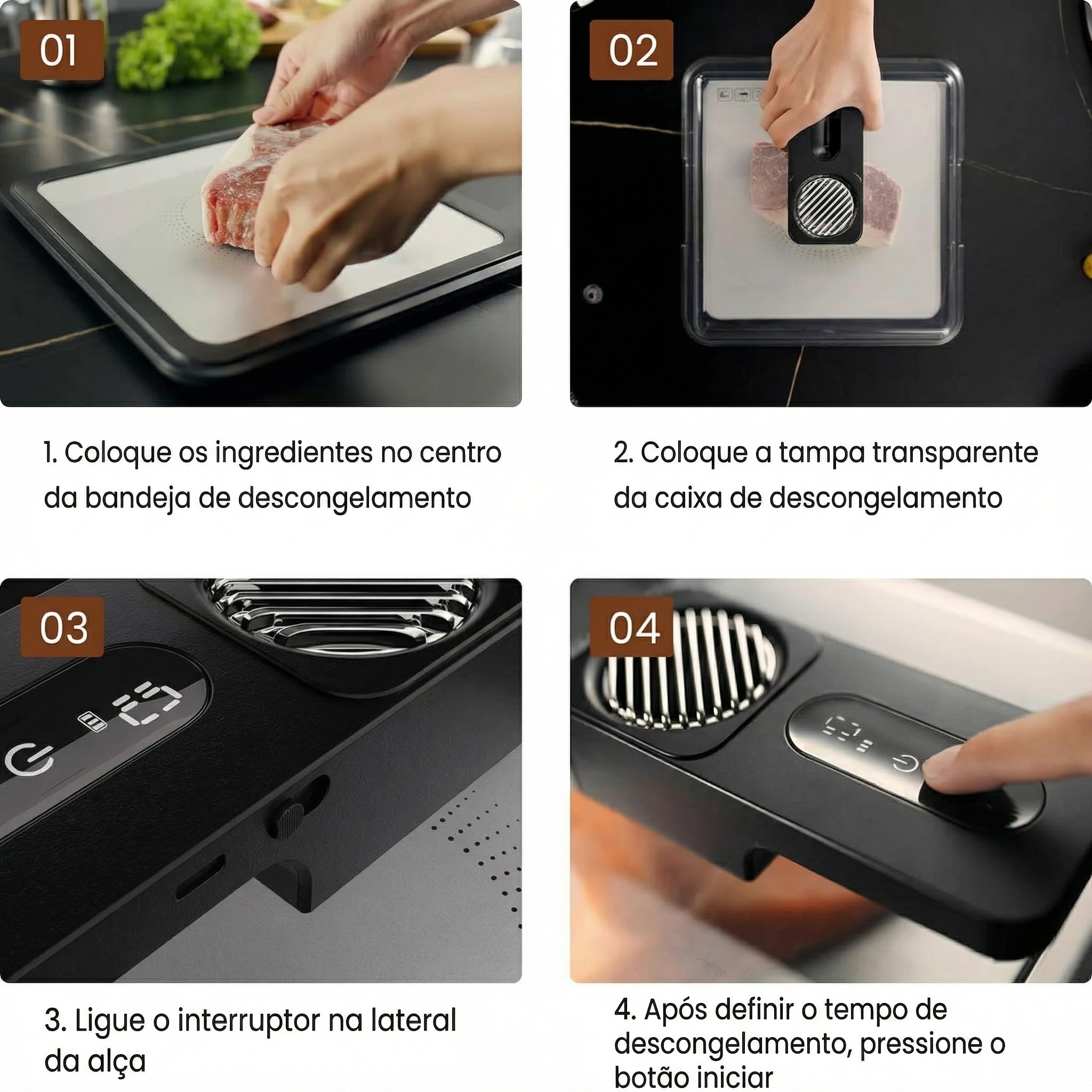 Cabine de Descongelamento Rápido+ | Bivolt, UV, Controle Térmico