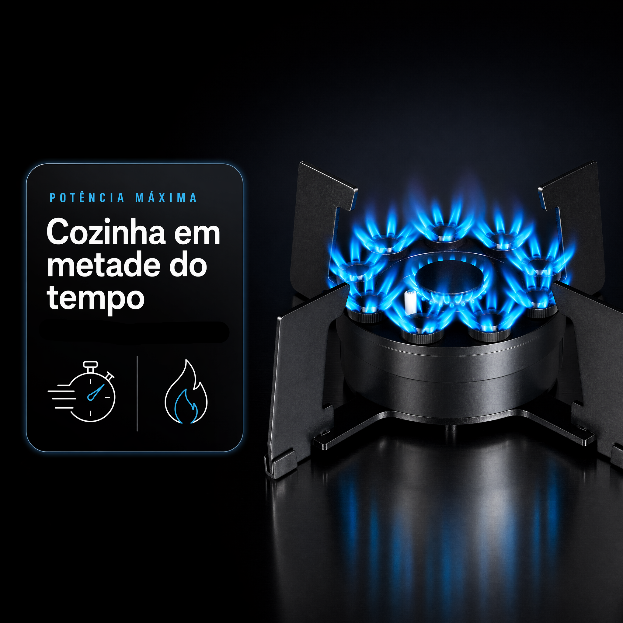 Cooktop Elétrico Portátil em Vidro Temperado