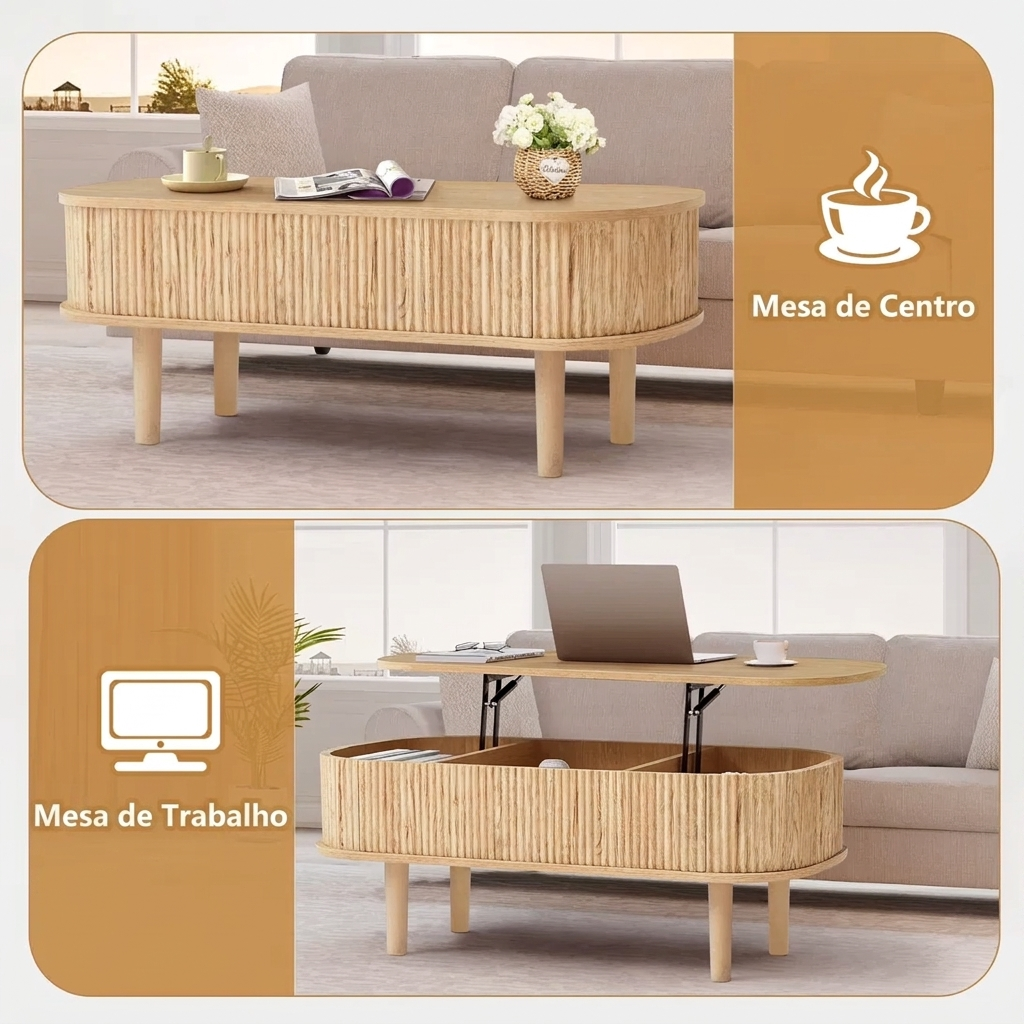 Mesa de Centro Modular Ripado