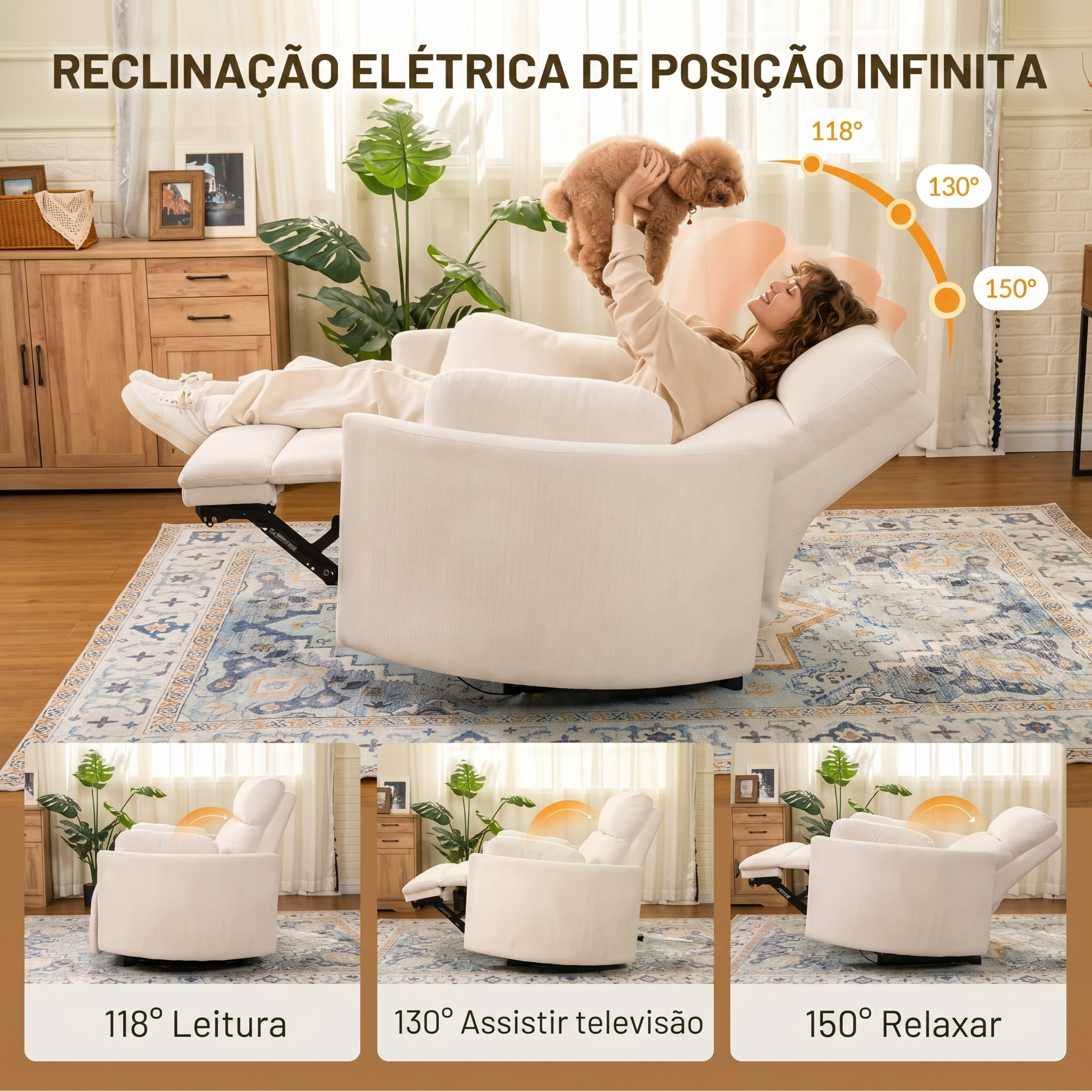 Poltrona Elétrica Reclinável Grand Mochi