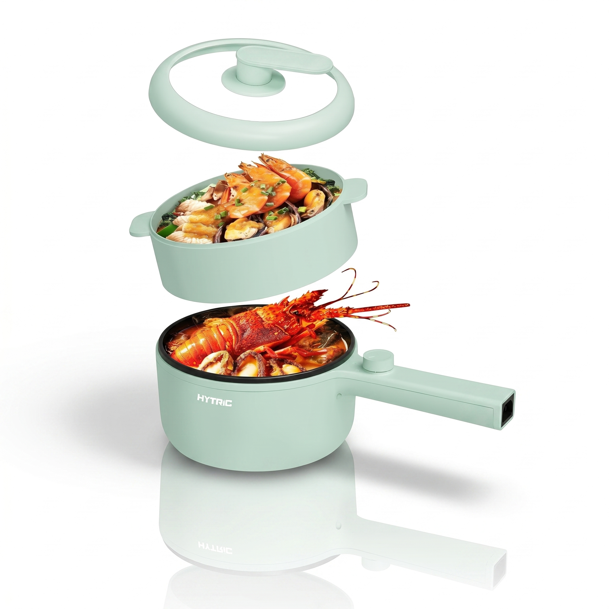 Eletrochef - Panela Elétrica Portátil com Cesto a Vapor
