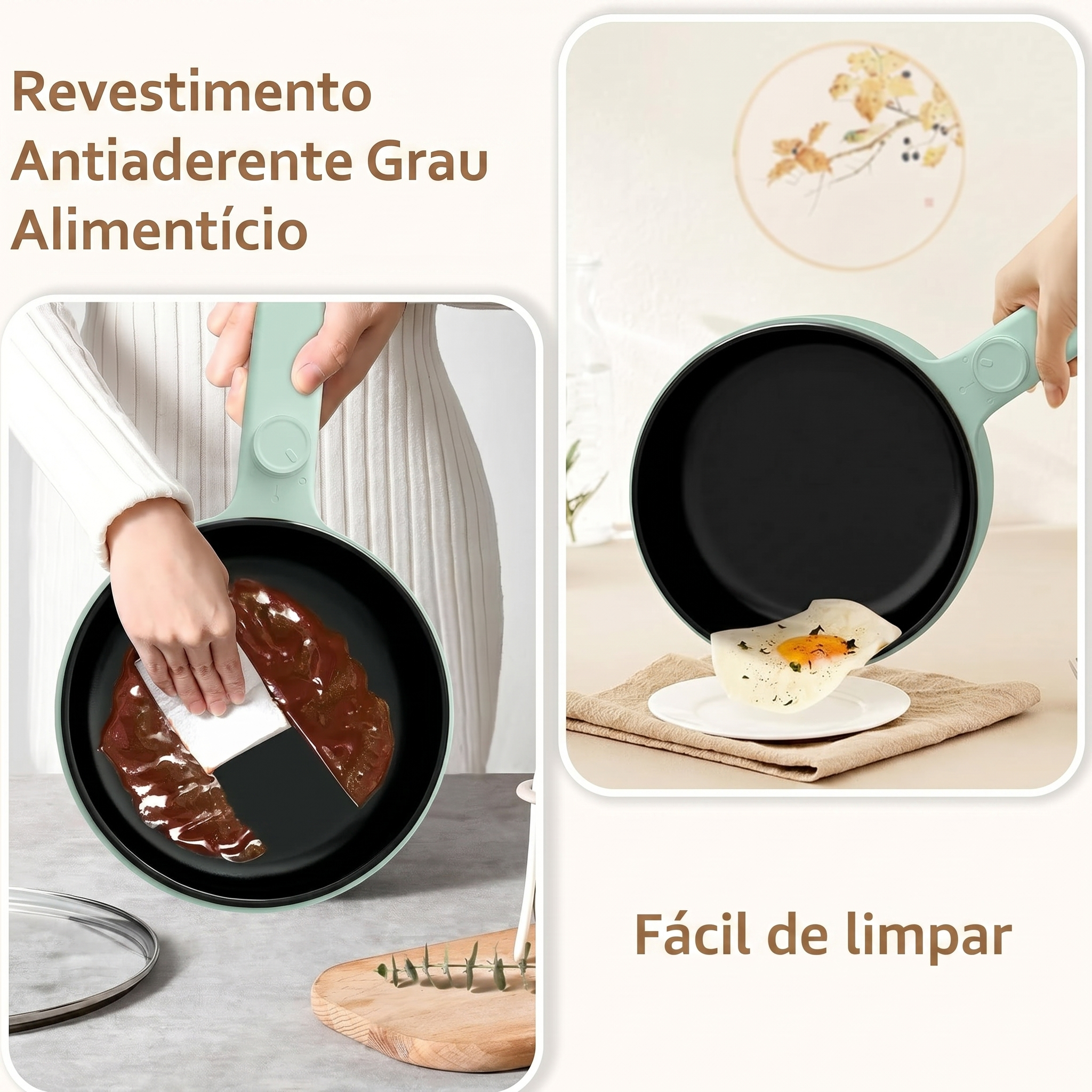 Eletrochef - Panela Elétrica Portátil com Cesto a Vapor