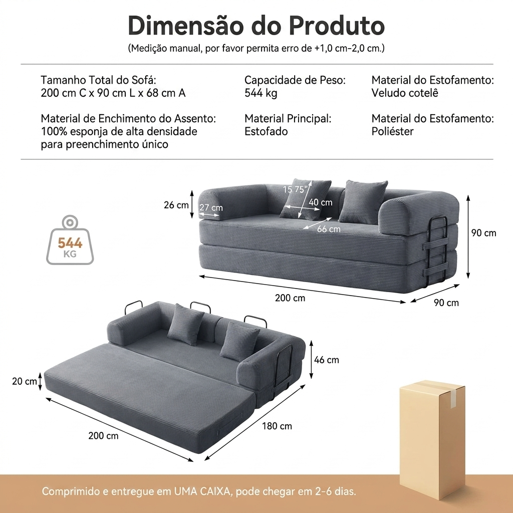 Sofá Modular 5 em 1
