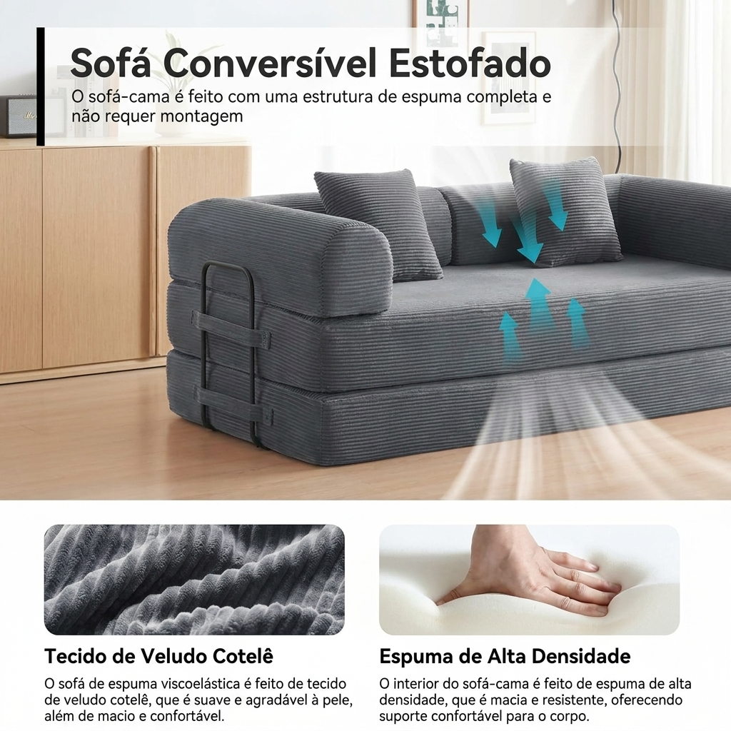 Sofá Modular 5 em 1