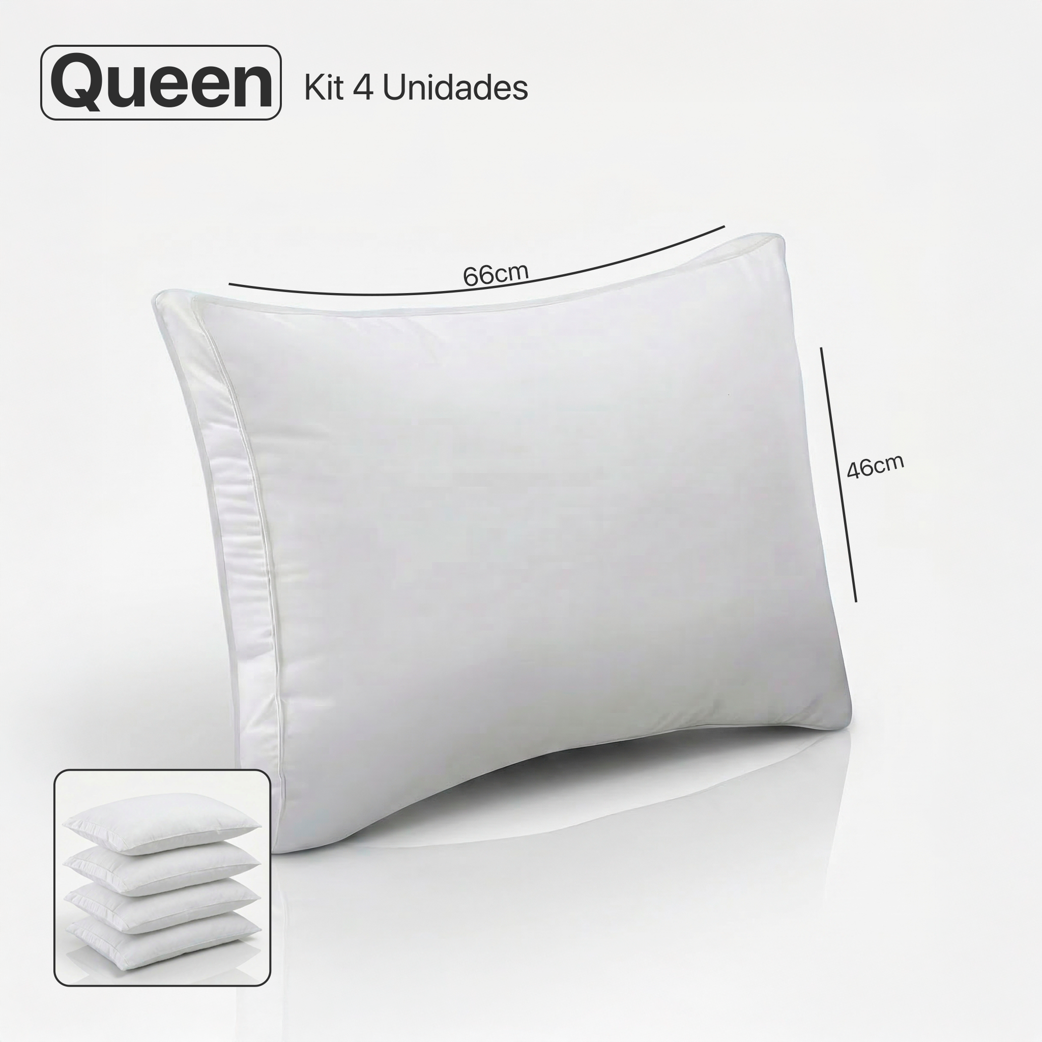 Pack 4 Travesseiros Premium Cloudfiber