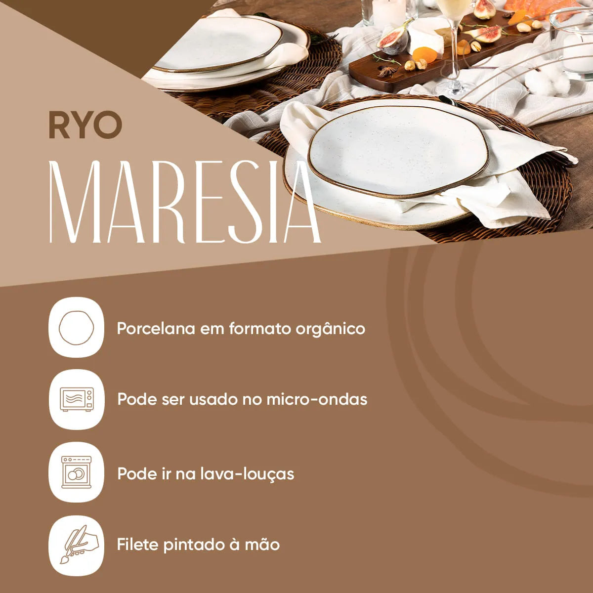 Jogo de Jantar e Chá Coleção Maresia