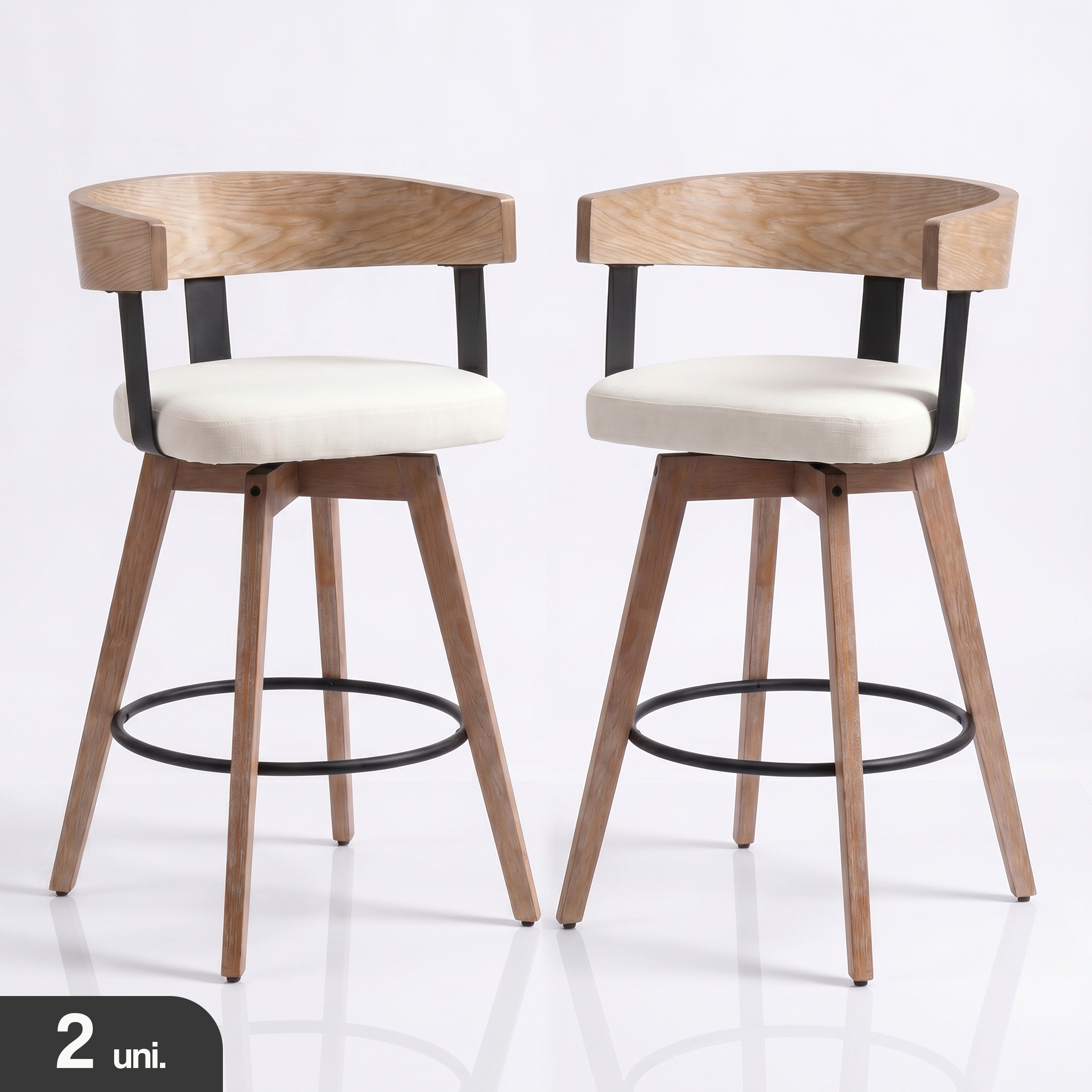 Banquetas Giratórias Mid-Century
