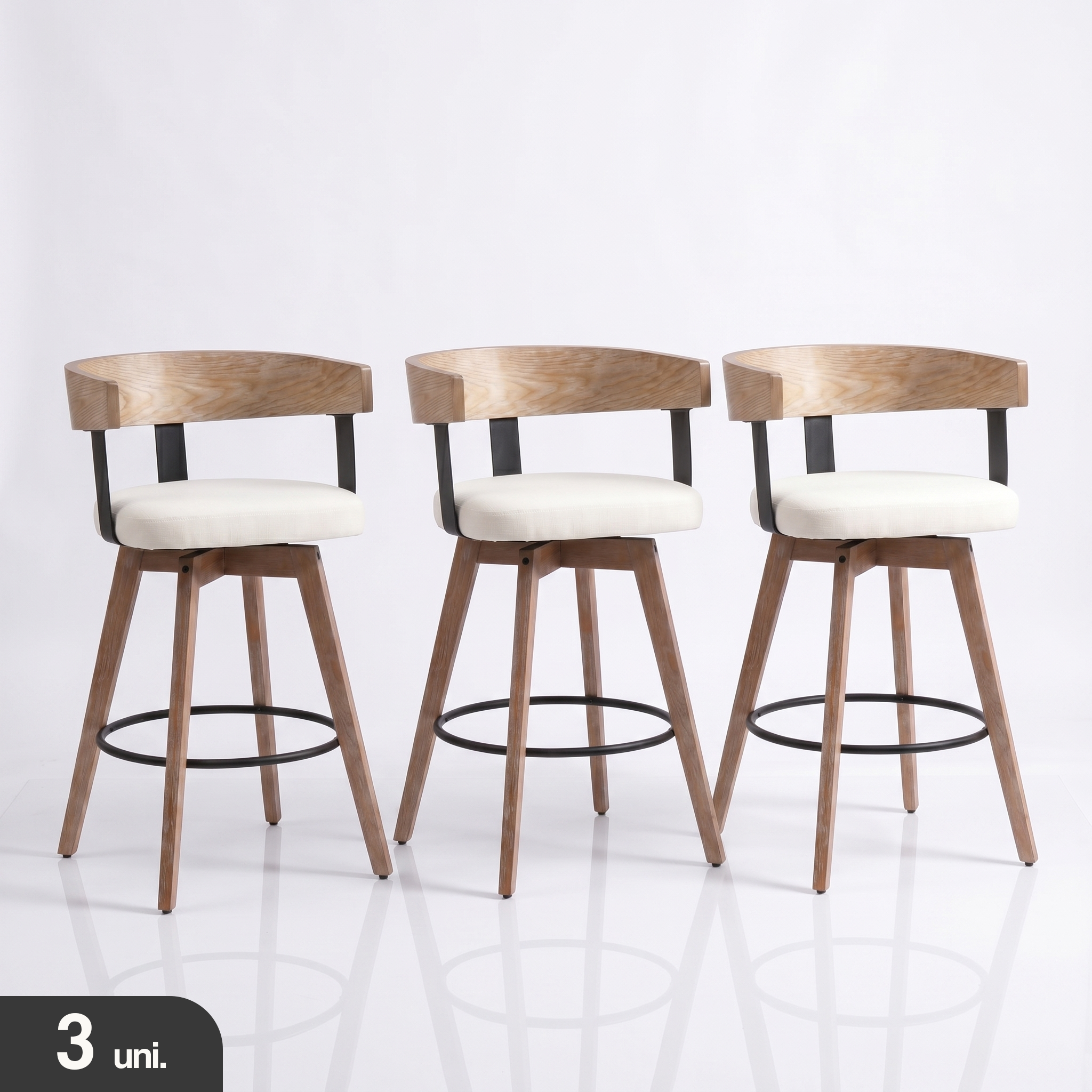 Banquetas Giratórias Mid-Century