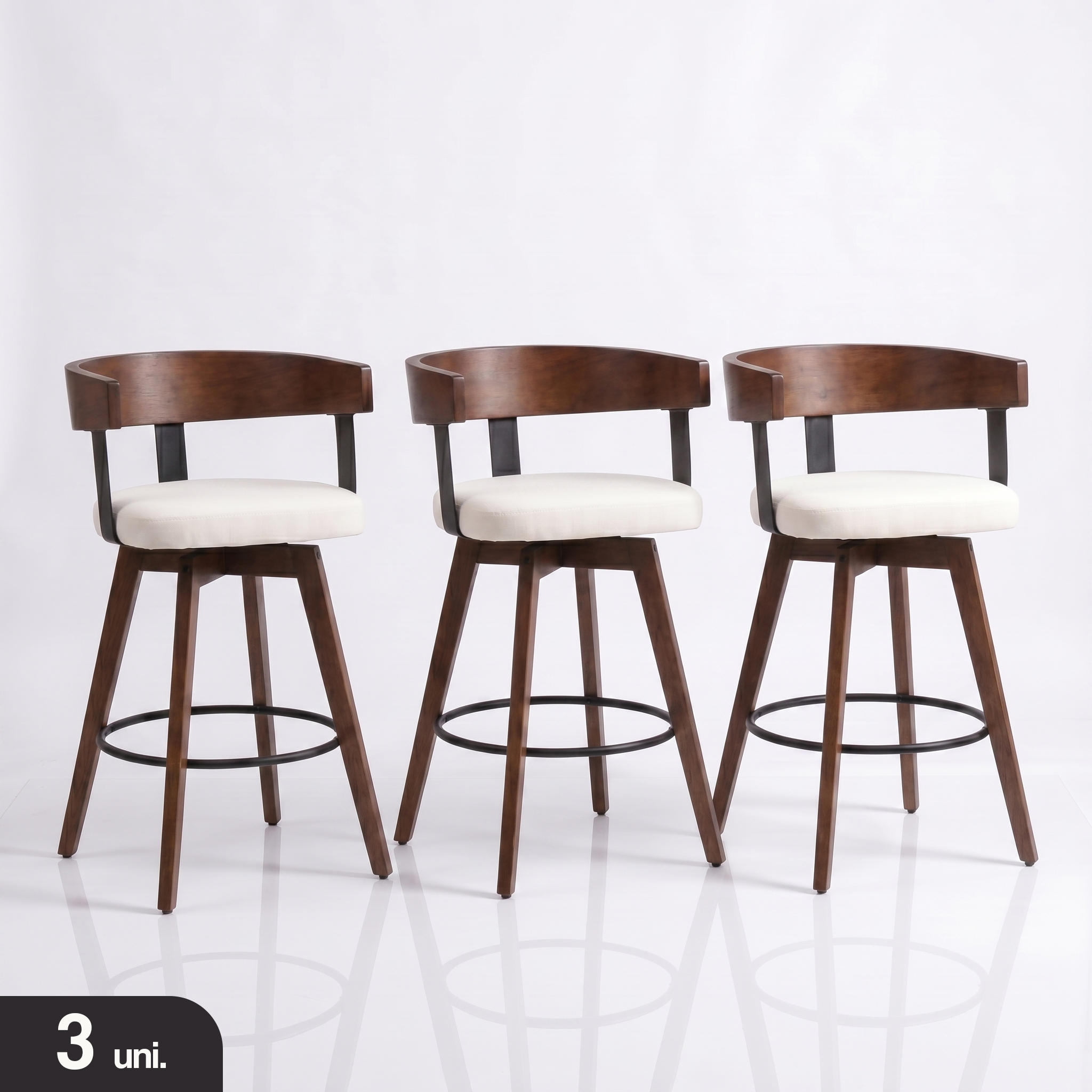 Banquetas Giratórias Mid-Century