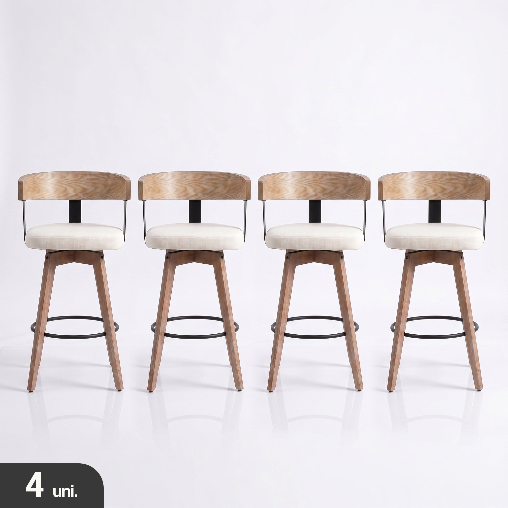 Banquetas Giratórias Mid-Century