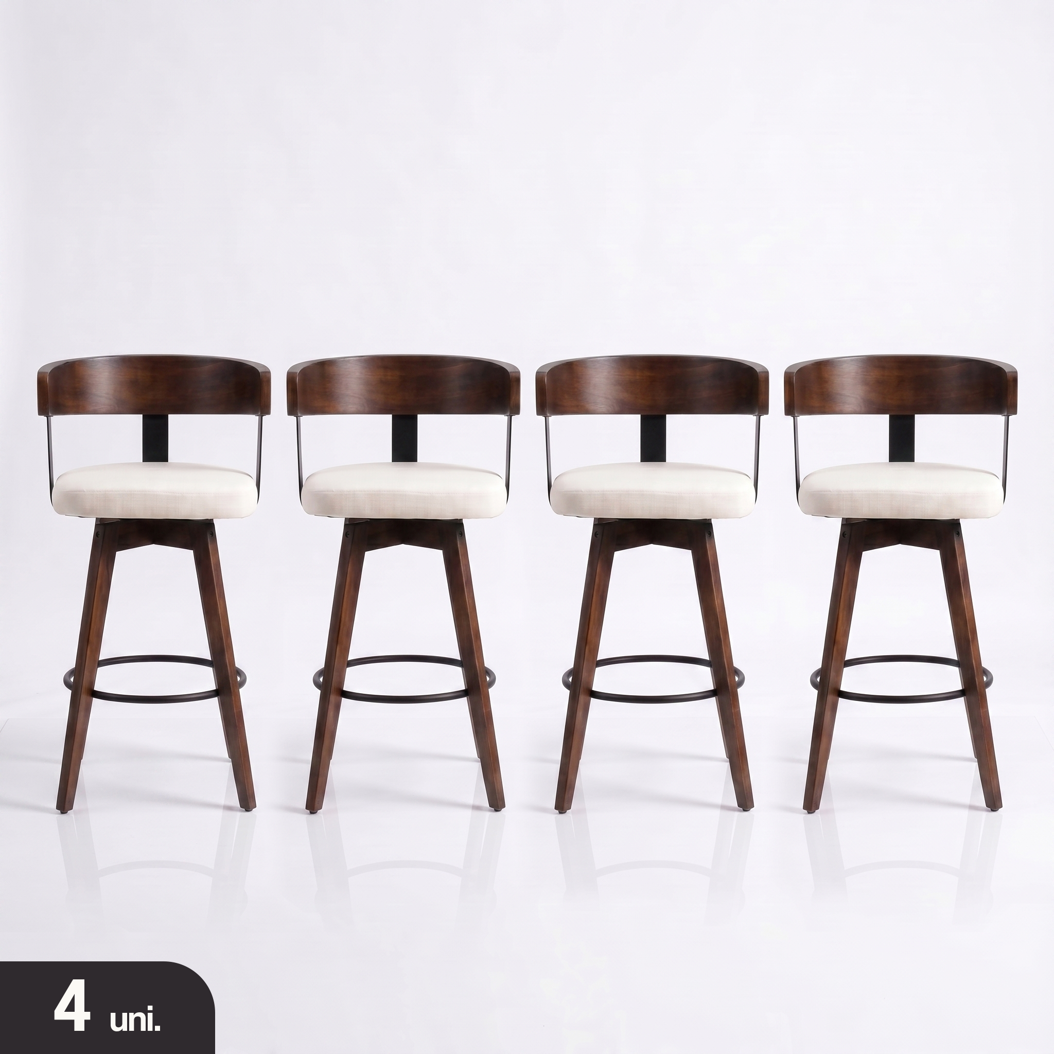 Banquetas Giratórias Mid-Century