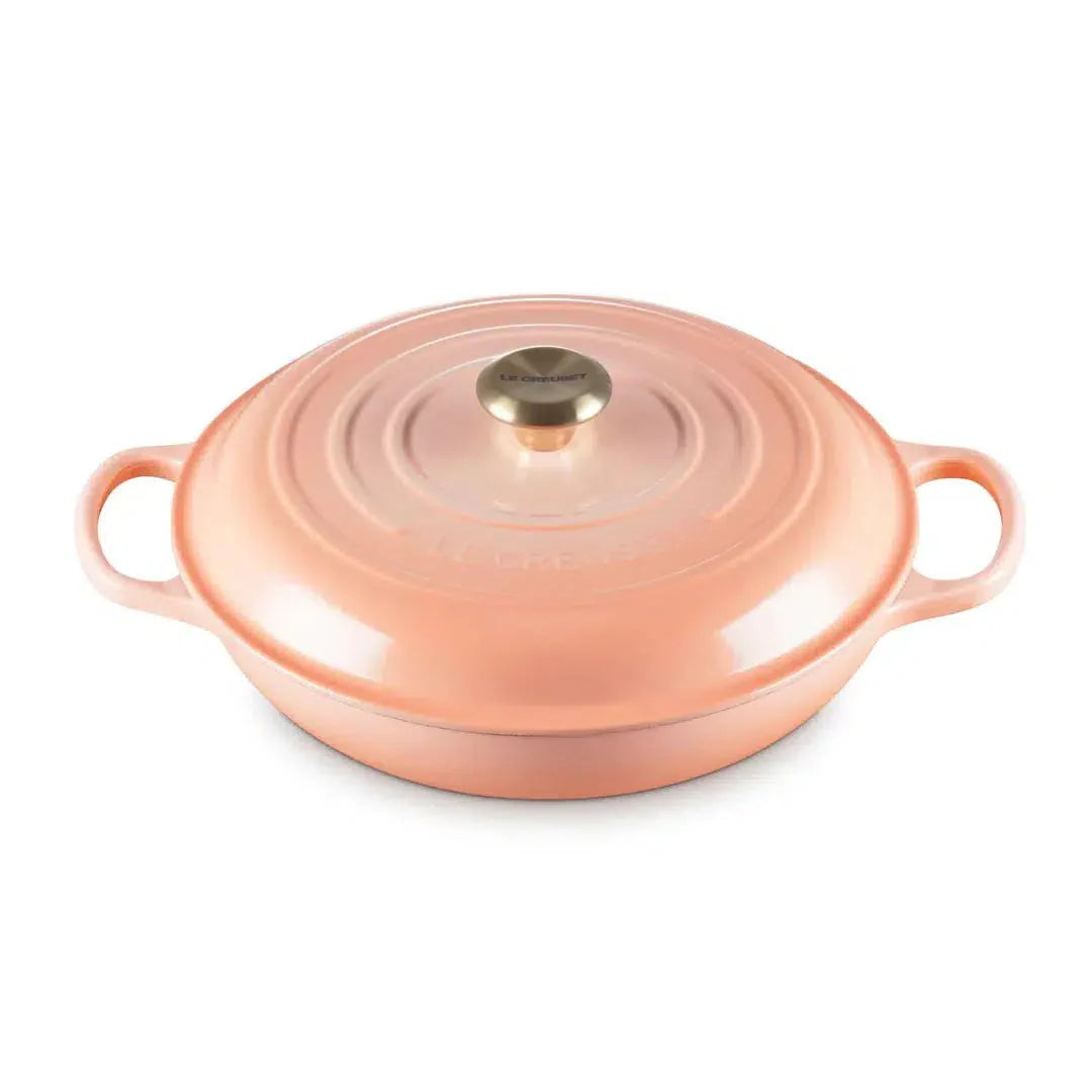 Caçarola Buffet Signature Peche com Pegador Dourado 3,2L 30cm Le Creuset