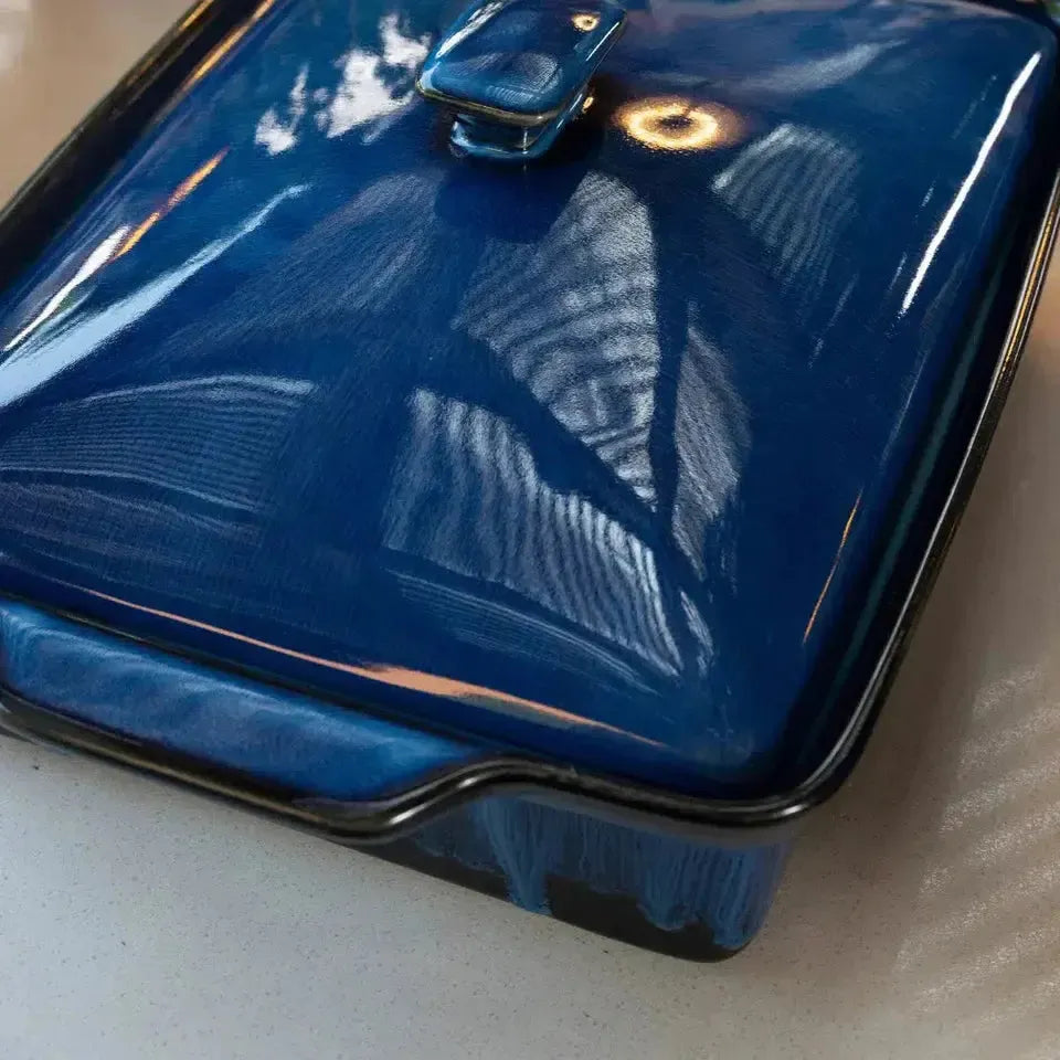 Caçarola Cerâmica Azul 36,2x25,5x15cm Refúgio