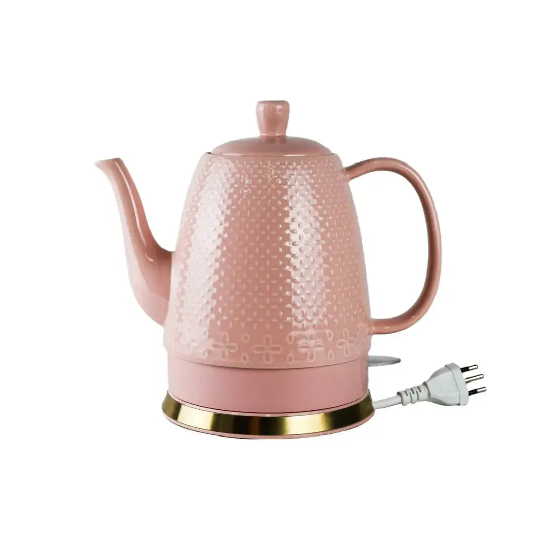 Chaleira Elétrica Porcelana Elegance Rosa Poá 1,5L 127V Tuut
