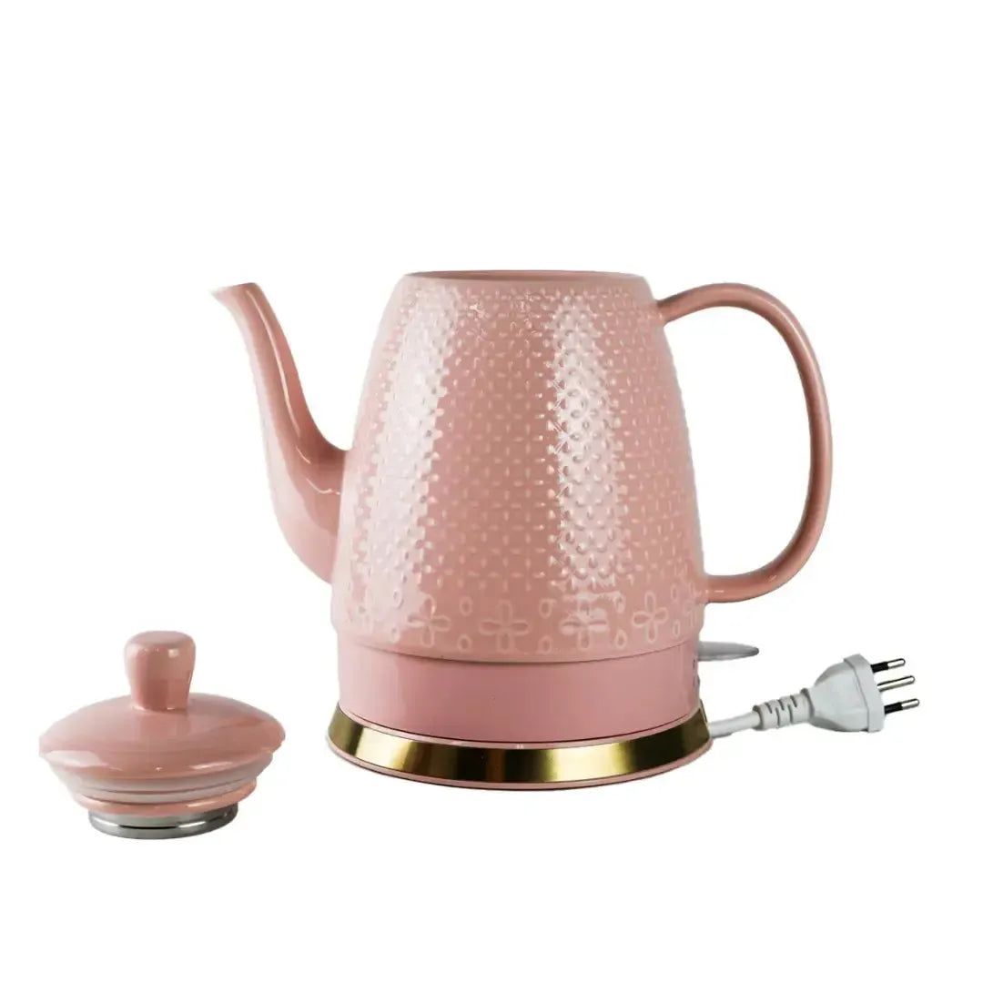 Chaleira Elétrica Porcelana Elegance Rosa Poá 1,5L 127V Tuut