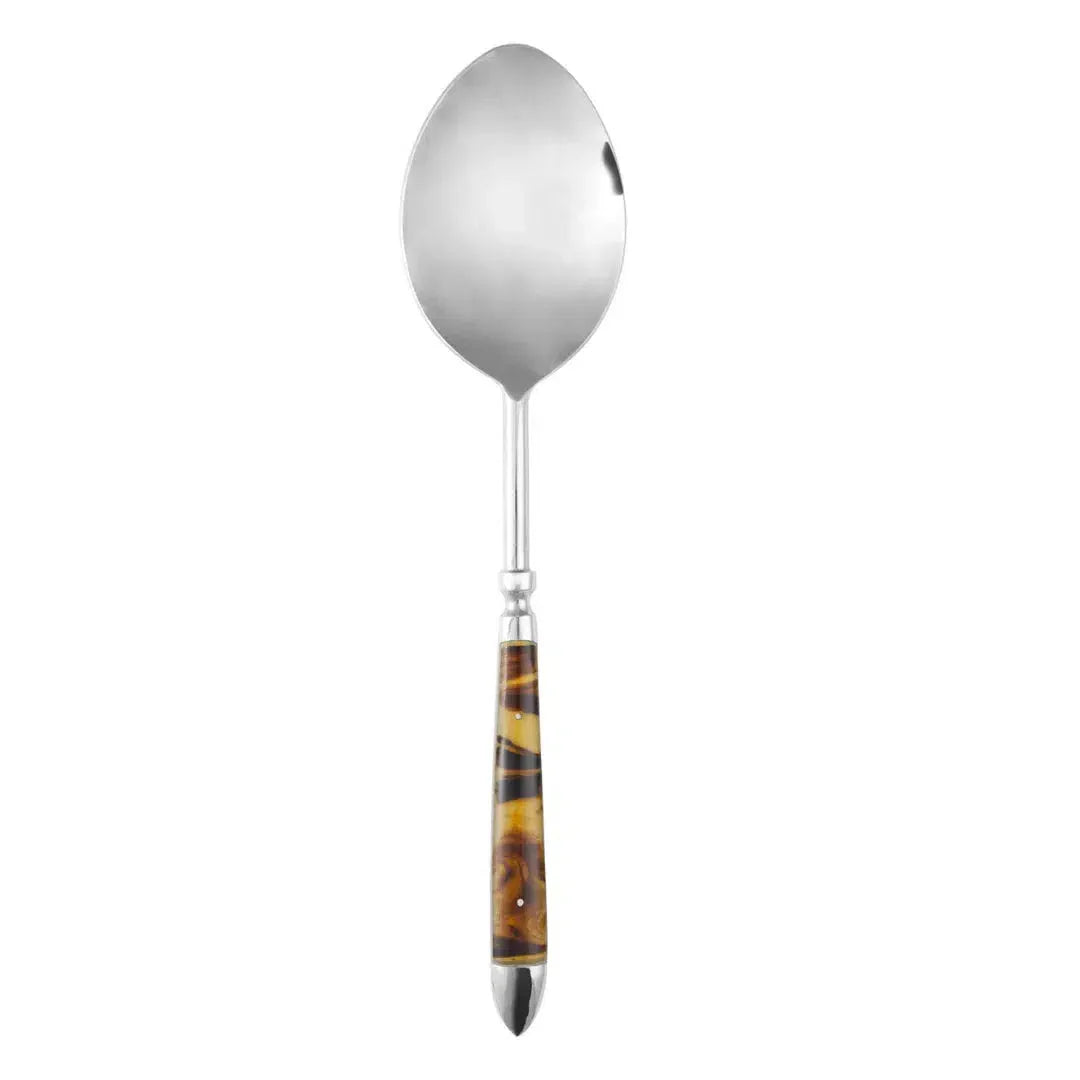 Colher para Servir Tartaruga Aço Inox Com Cabo Resina Wolff 28cm