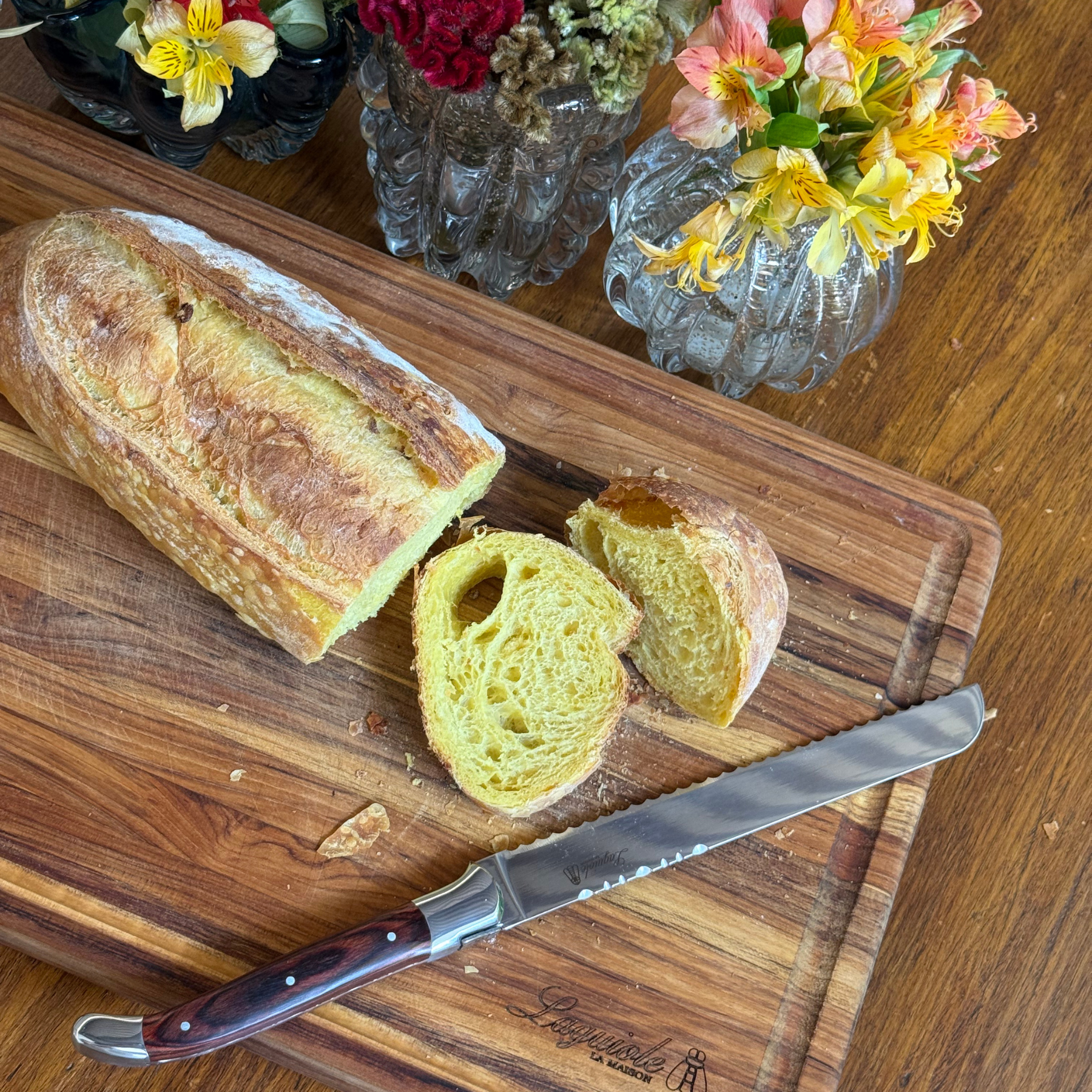 PRÉ-VENDA: Faca Pão Ultra Premium Cabo de Madeira Laguiole La Maison