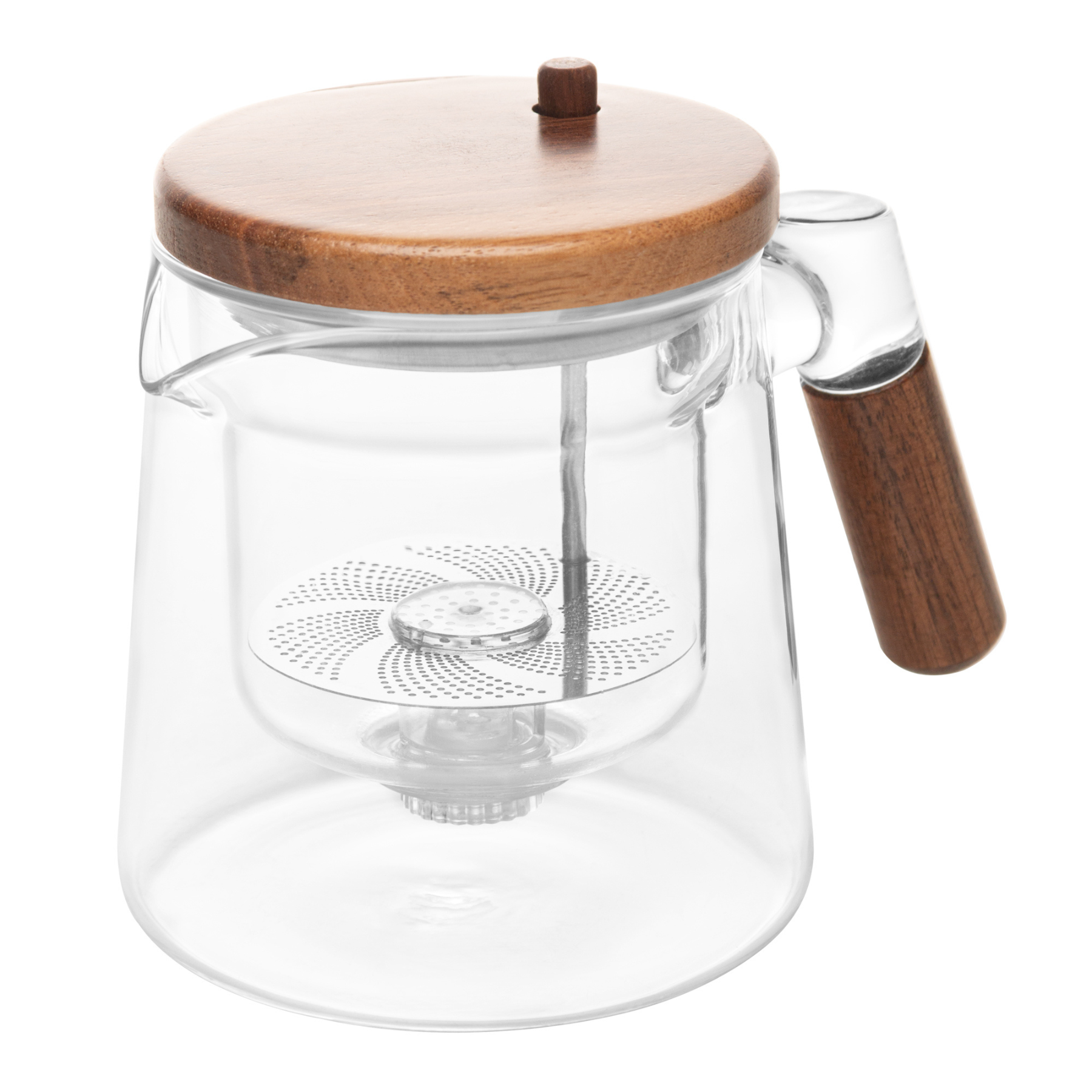 Chaleira Vidro Borossilicato com Botão Infusor Automático 500ml