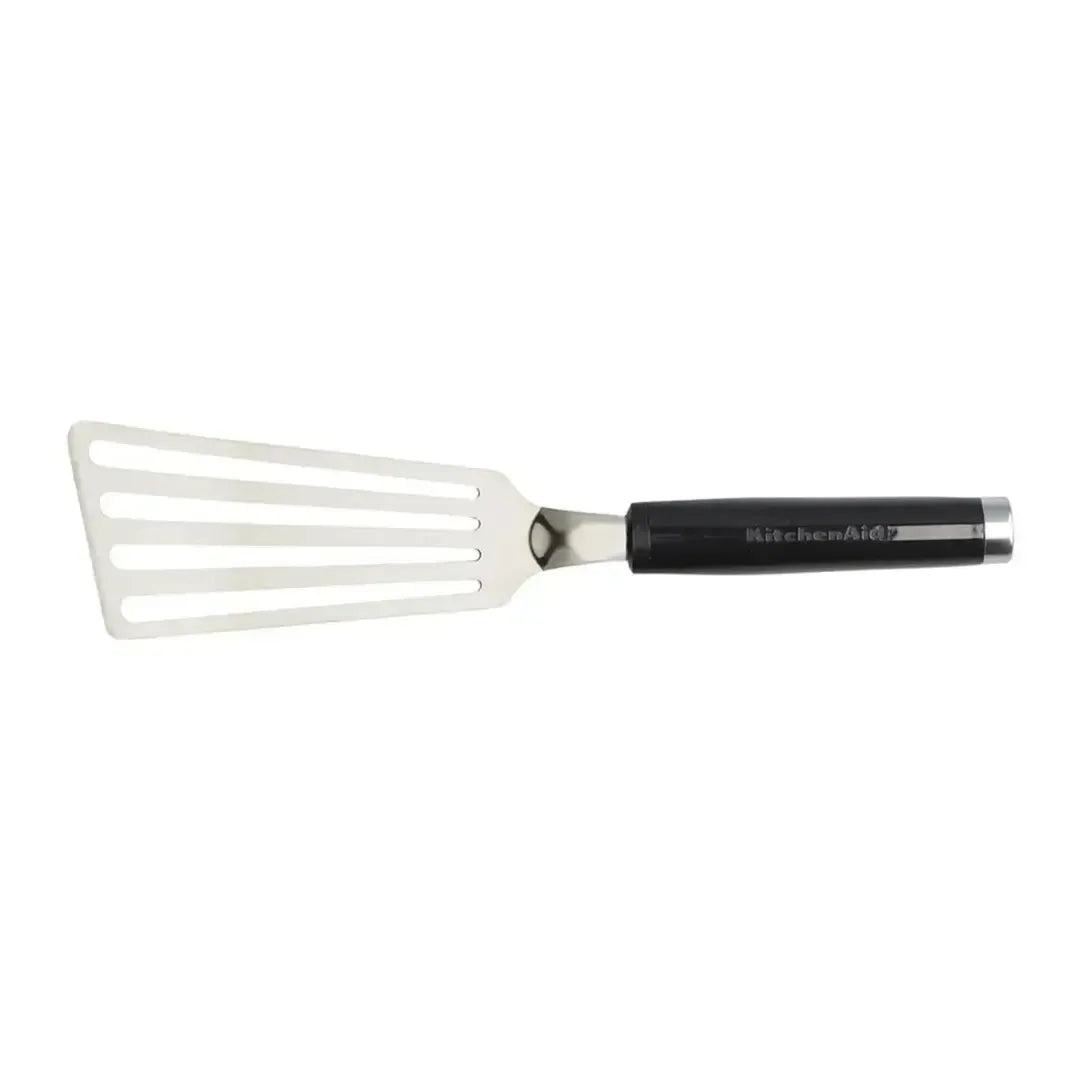 Espátula Perfurada Flexível Inox Preta 33cm KitchenAid