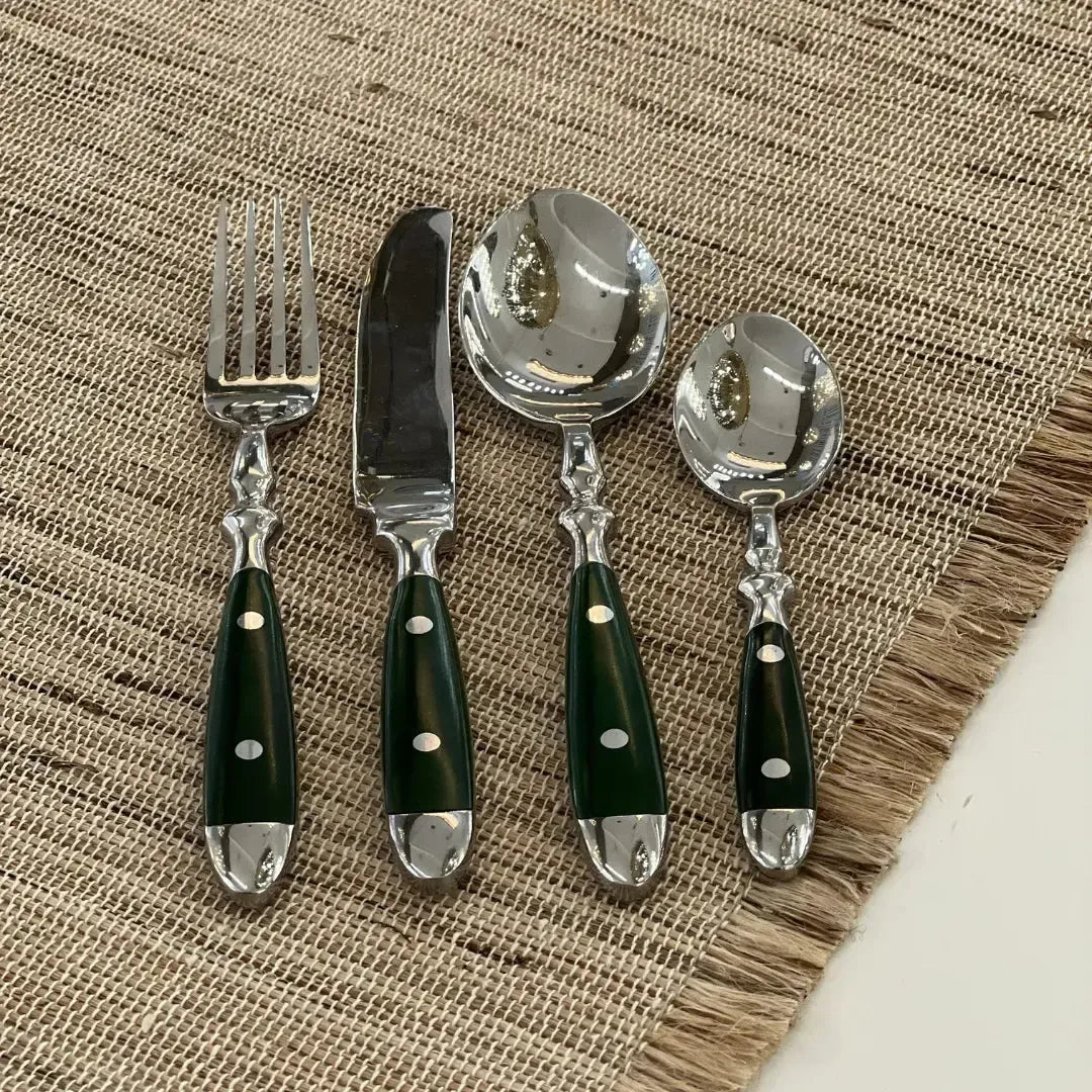 Faqueiro 16 Peças Aço Inox com Cabo Verde Linha Sintonia