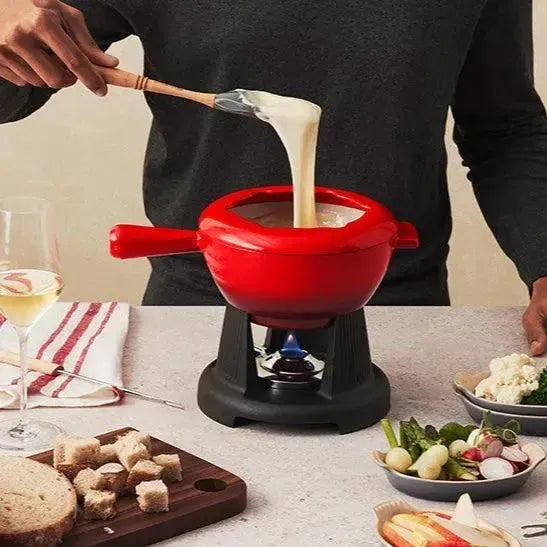 Fondue Ferro Fundido Vermelho p/ Queijo e Carne Le Creuset