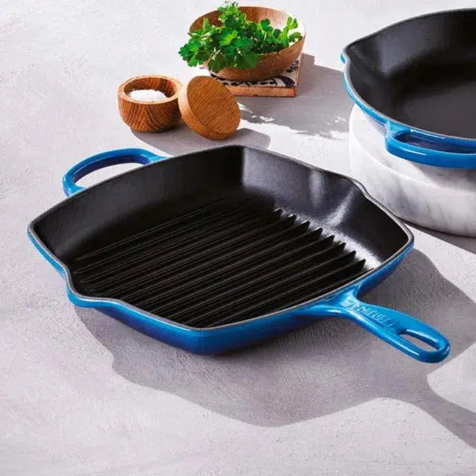 Grelha Quadrada Signature Azure 26cm Le Creuset