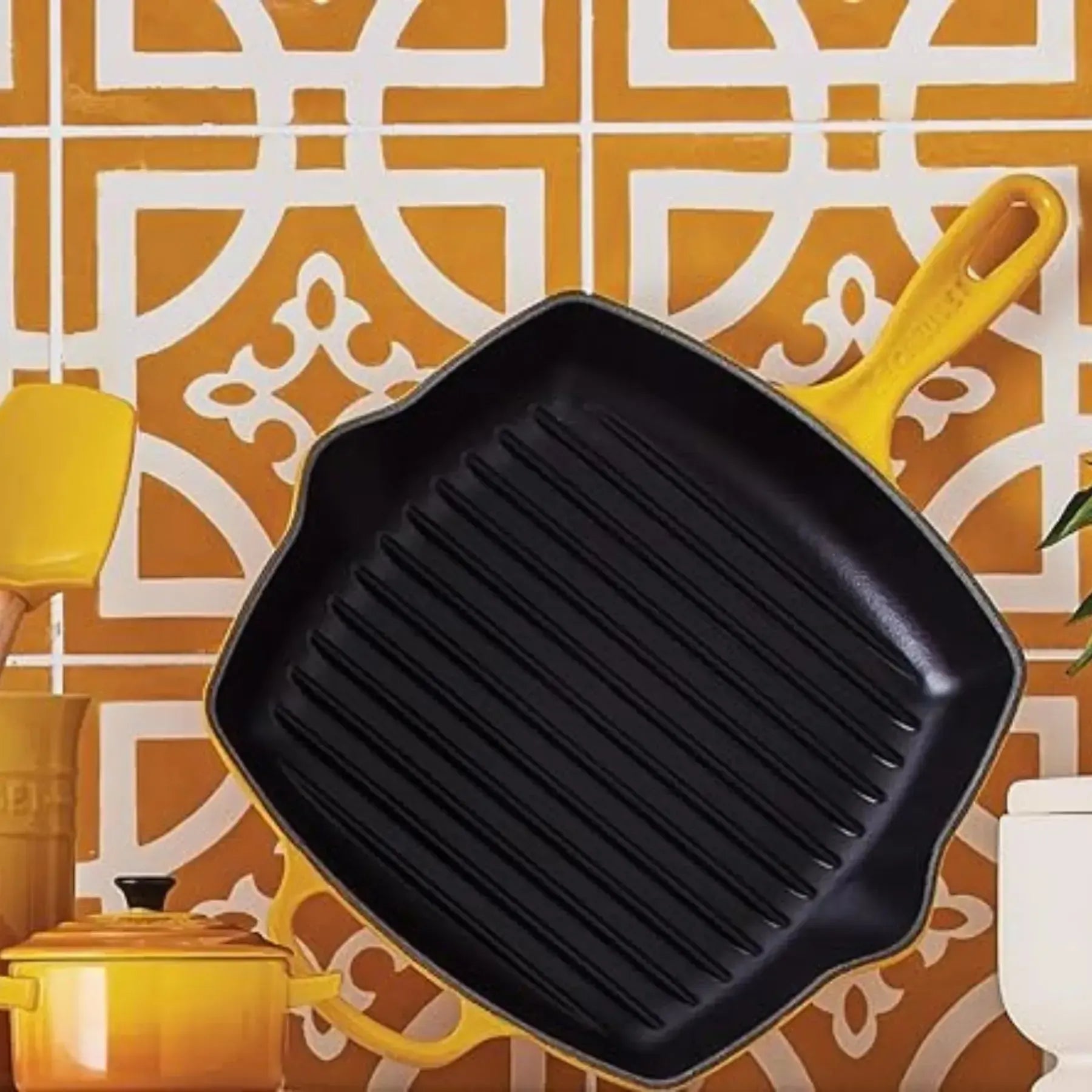 Grelha Quadrada Signature Nectar 26cm Le Creuset