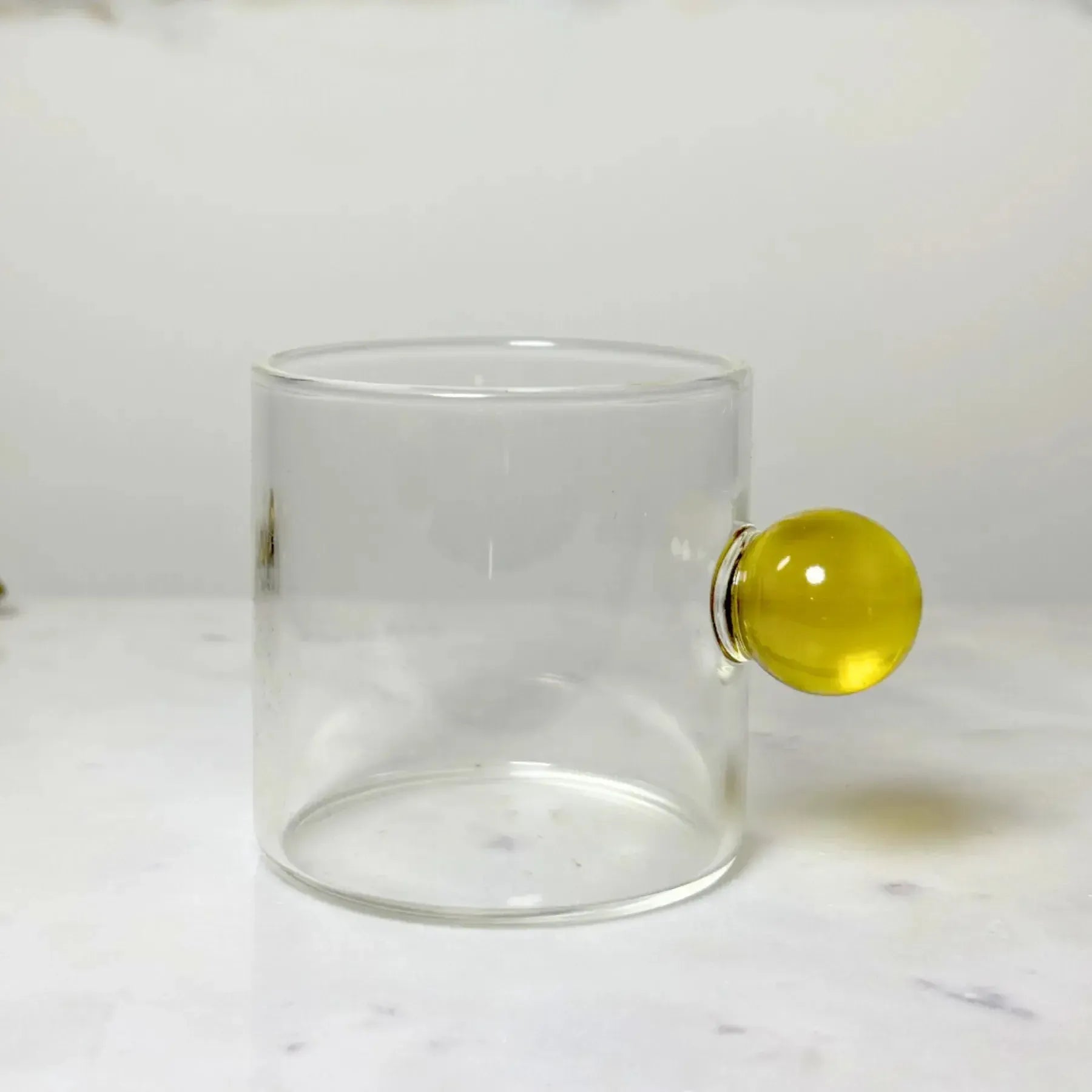 Jogo de 6 Xícaras de Café Vidro Linha Sintonia Amarelo 100ml